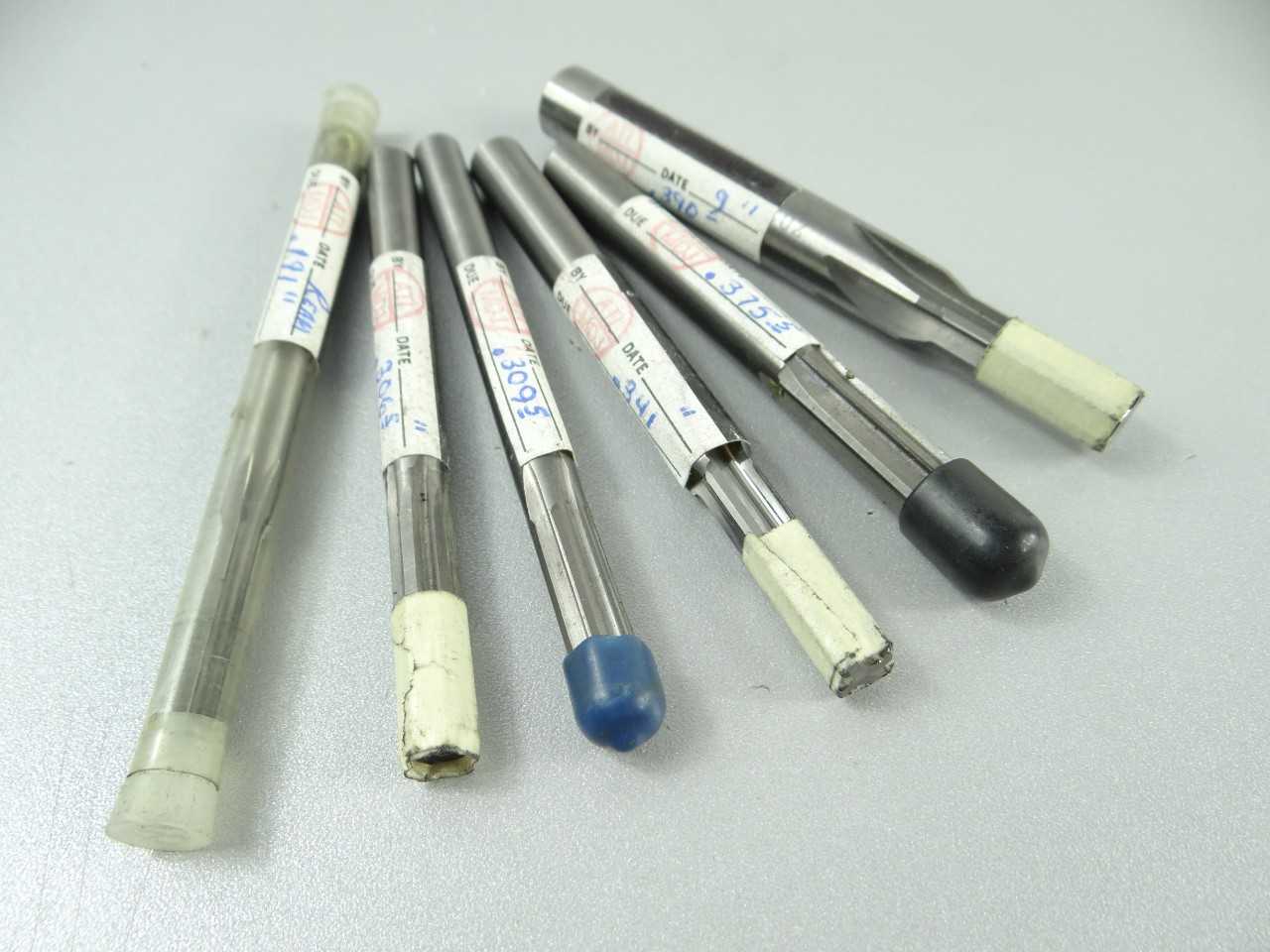 Lot of 6 Solid Carbide Machine Reamers - MACHINING TOOLING & PARTS