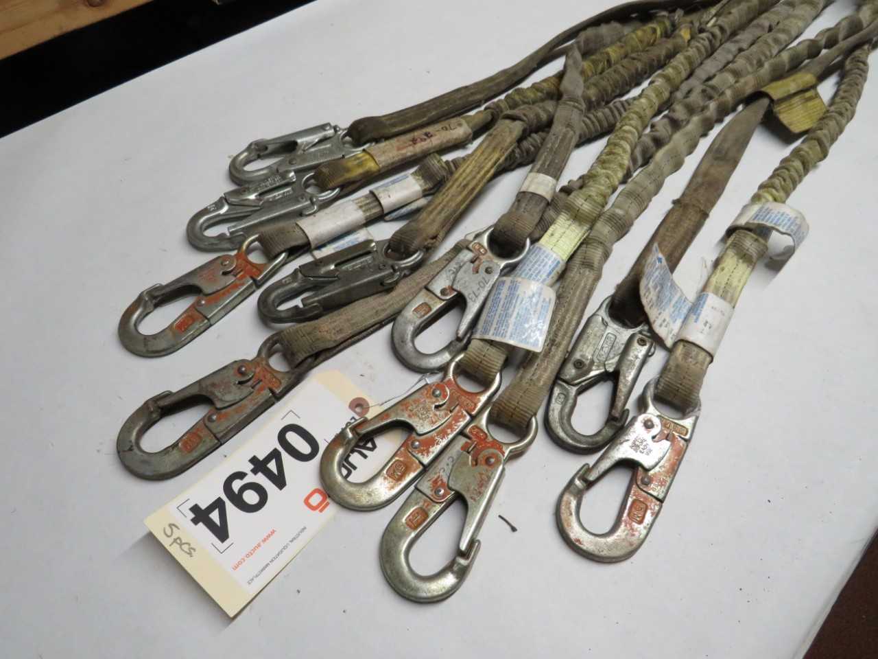 LOT OF 5 ASSORTED MILLER DURAFLEX FPD29811 SAFETY LANYARD - SAFETY EQUIPMENT