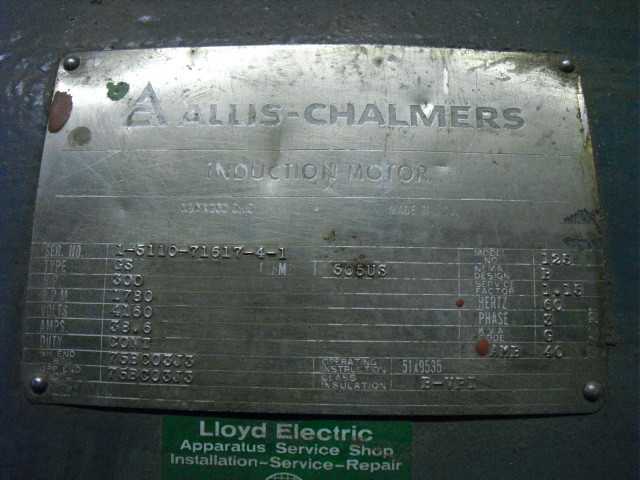 300 HP 1800 RPM 505US Frame Siemens Allis Motor - ELECTRIC MOTORS