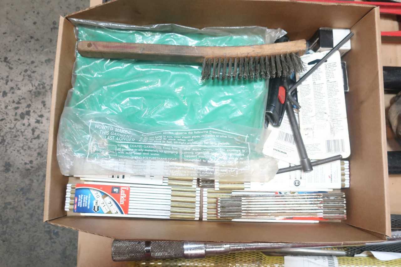 1 PALLET OF ASSORTED HAND TOOLS, POWER TOOLS, ACCESSORIES -TORQUES WRENCHES, SAW - MILWAUKEE, WILLIAMS, STANLEY, LUFKIN - ELECTRIC POWER TOOLS