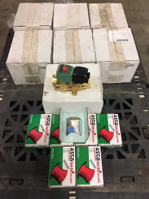 LOT OF 13 ASSORTED ASCO SOLENOID VALVE/PARTS KIT SK-1955-75 306221 - SOLENOID VALVE