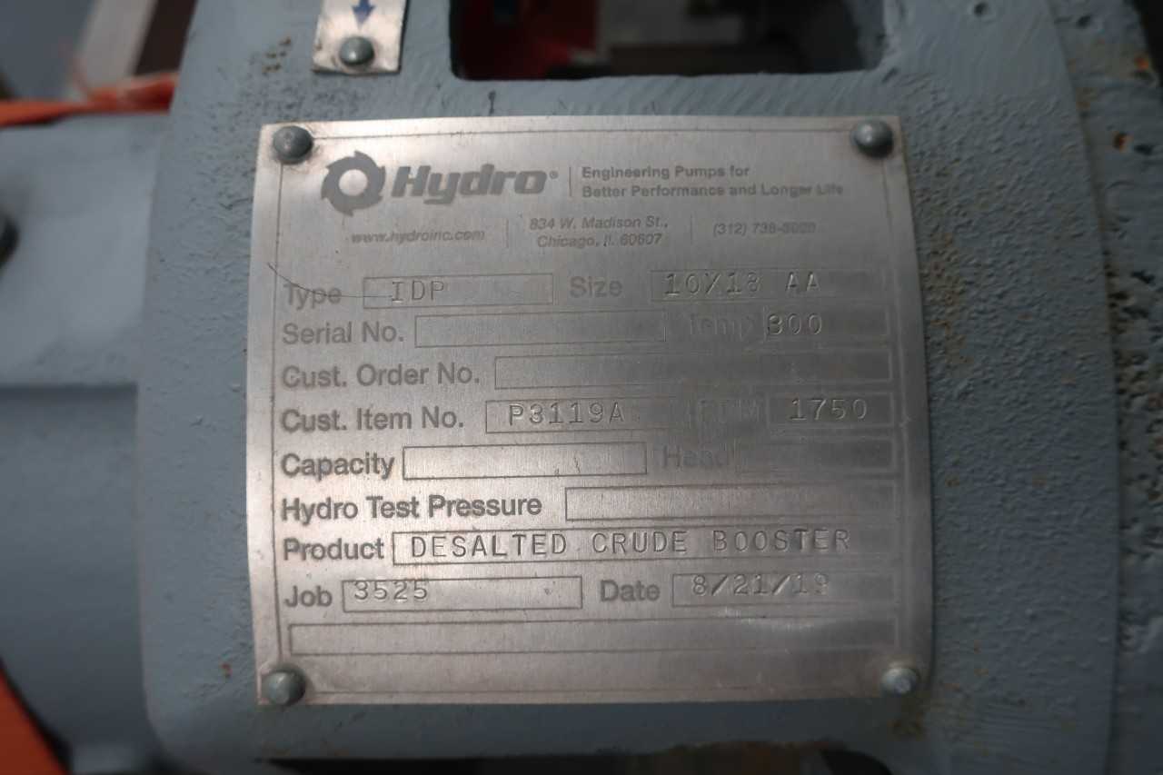 HYDRO IDP DESALTED CRUDE CENTRIFUGAL BOOSTER PUMP - CENTRIFUGAL PUMP