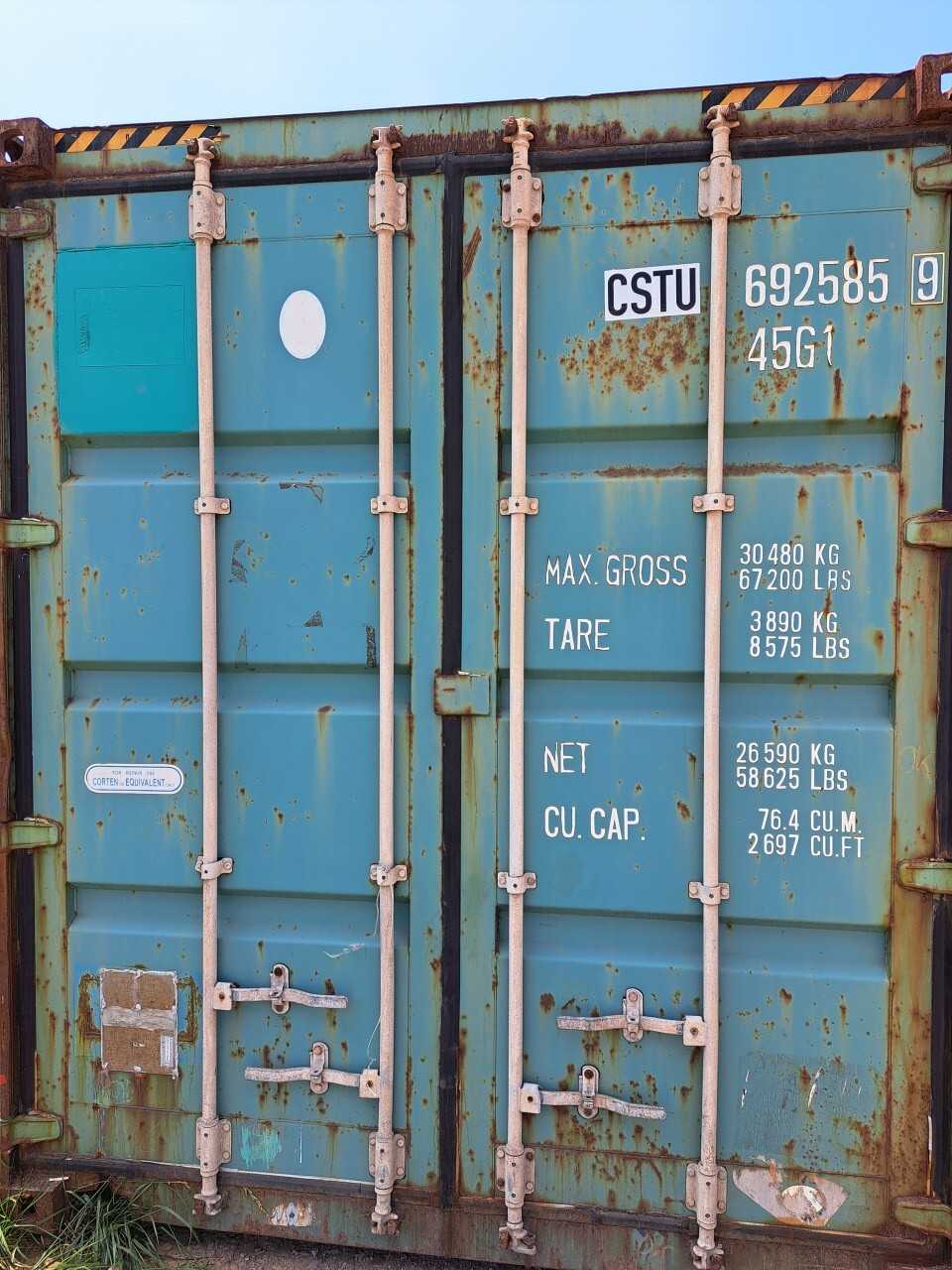 40 ft Container - Empty - INDUSTRIAL PARTS