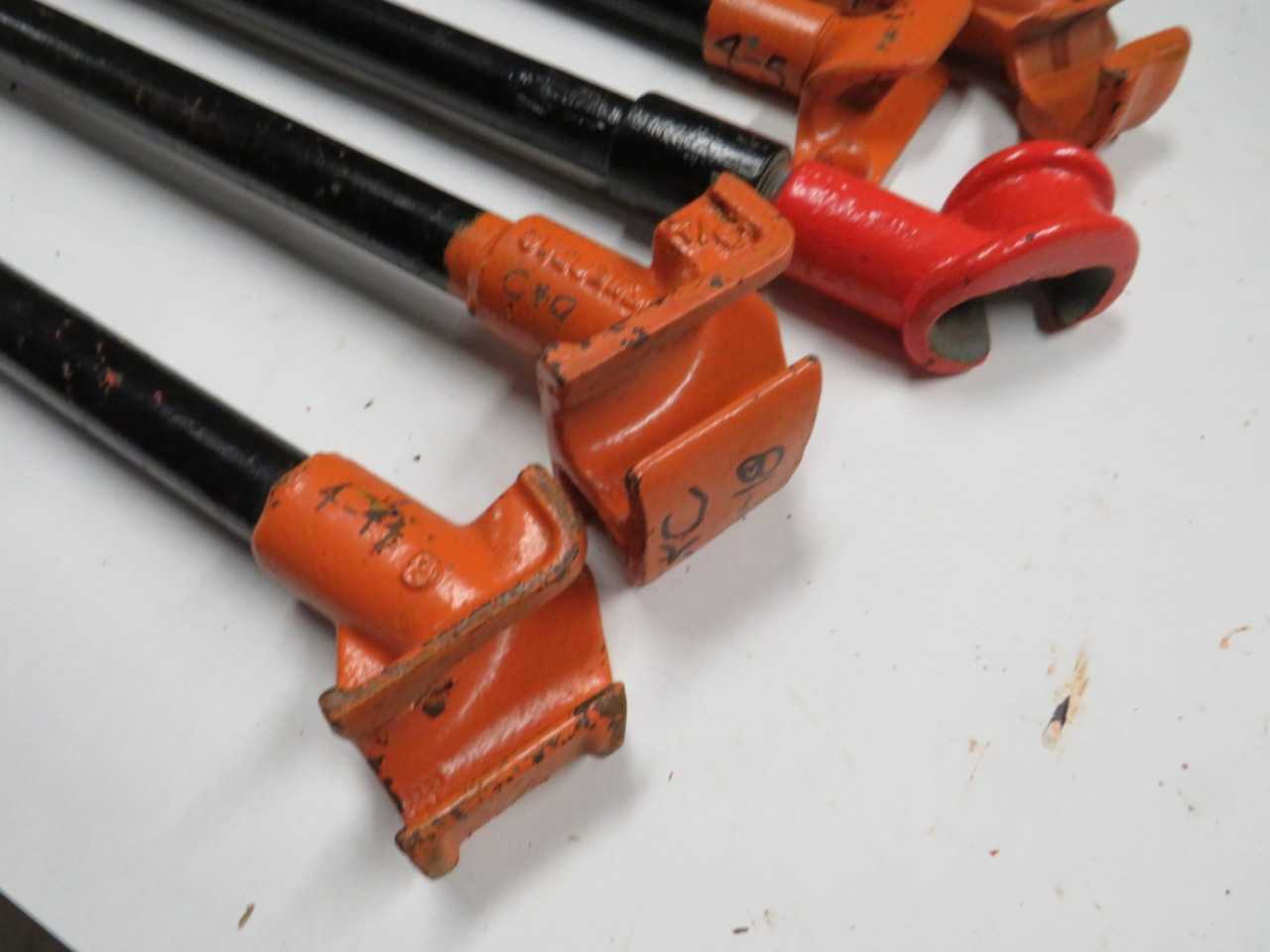 LOT OF 5 ASSORTED CONDUIT BENDER HICKEY - GREENLEE, RIDGID - HAND TOOLS