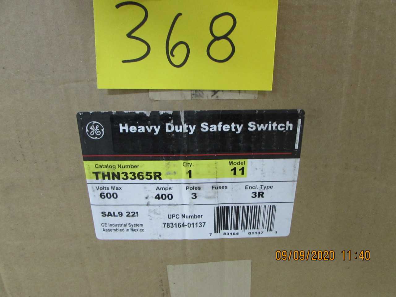 GE Heavy Duty Safety Switch - SAFETY EQUIPMENT