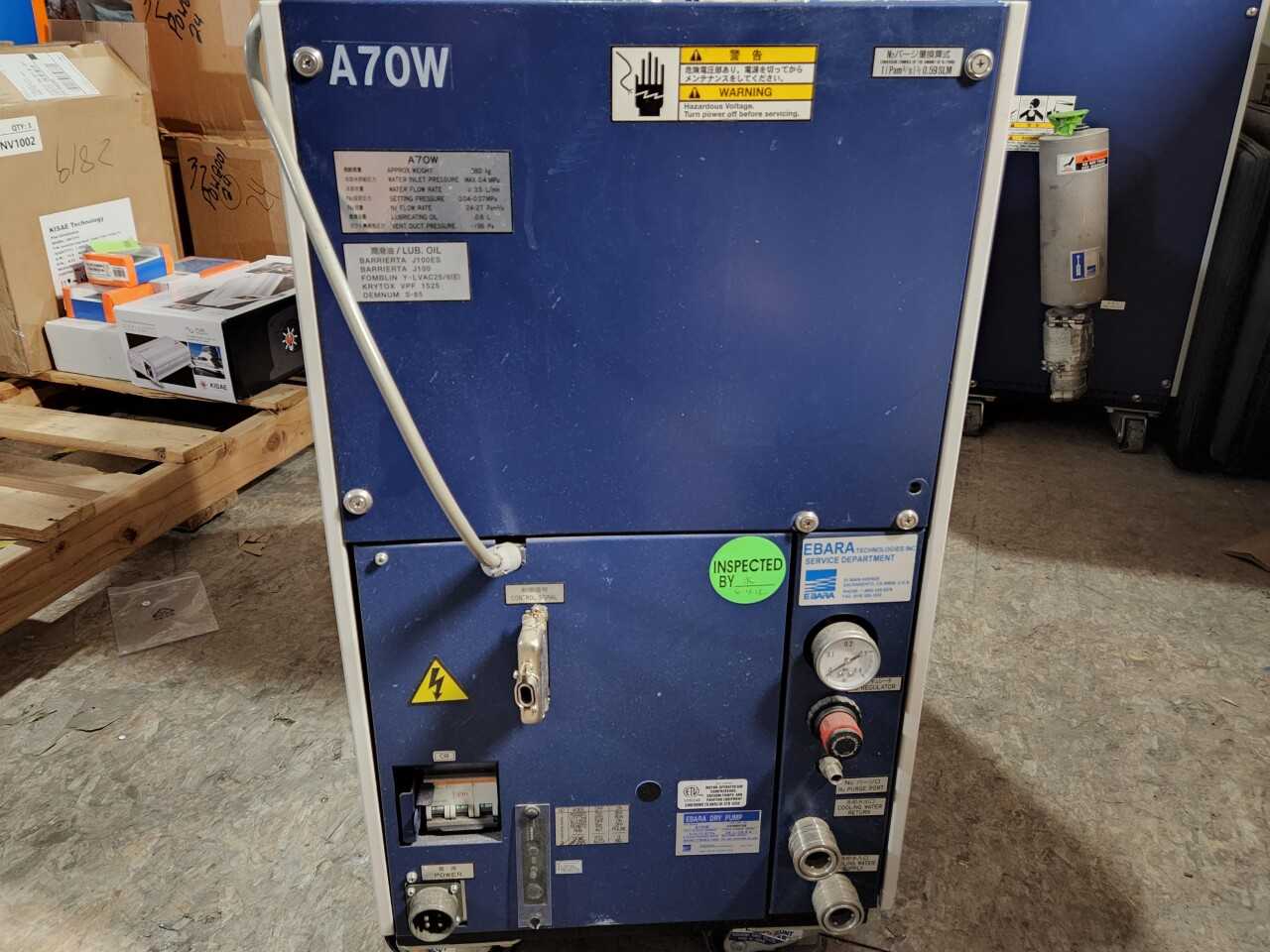 Ebara A70W Multi-Stage Dry Vacuum Pump - Serial# DAM00788 - PUMPS
