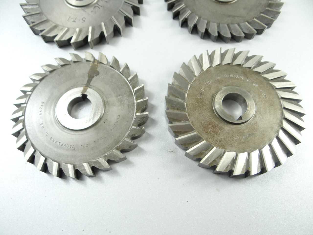 Lot of 7 HSS Straight Tooth Milling Cutters - METAL SAWS