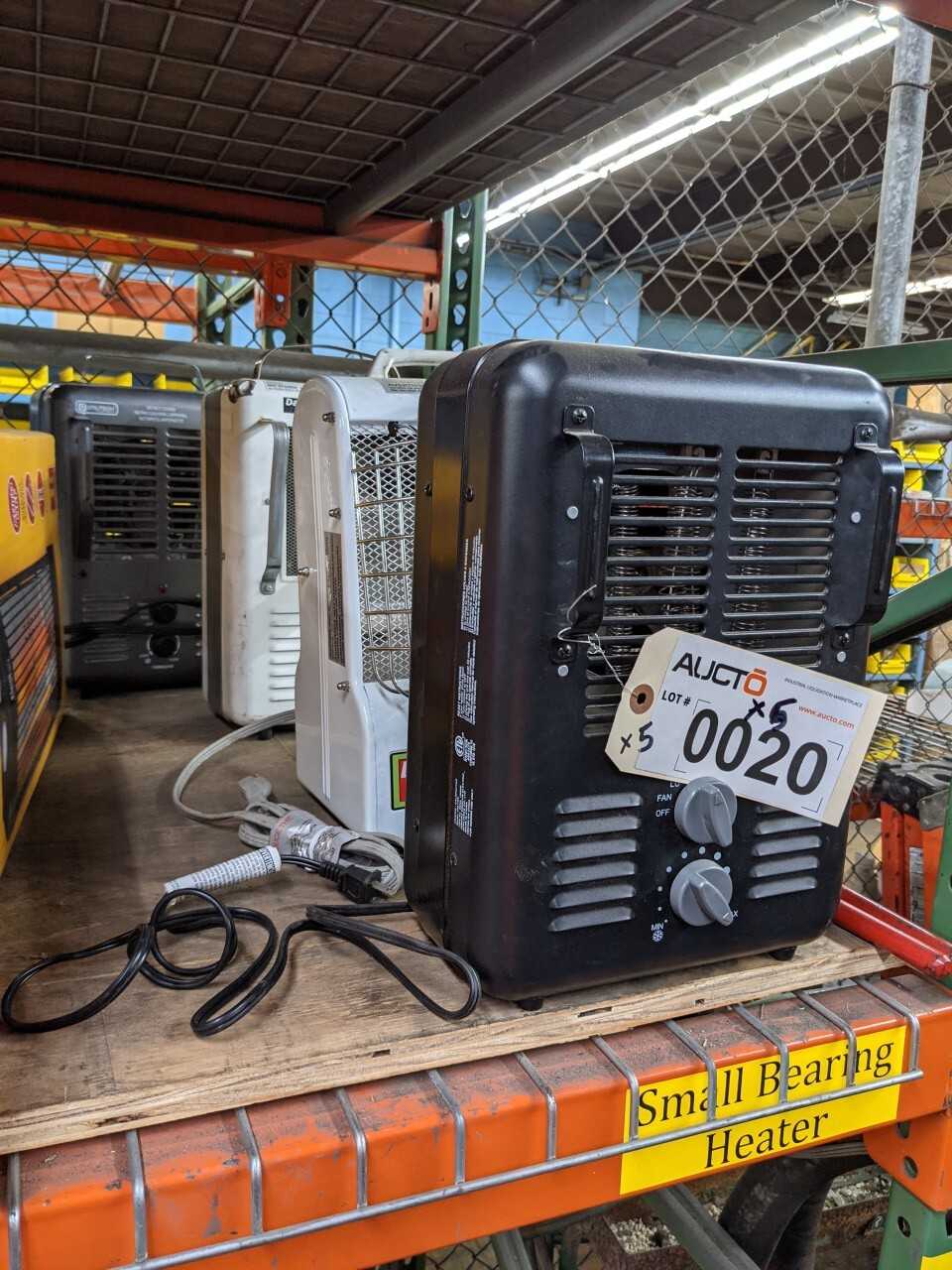 Lot of 5 electric shop heaters 120 V - UNIT HEATER
