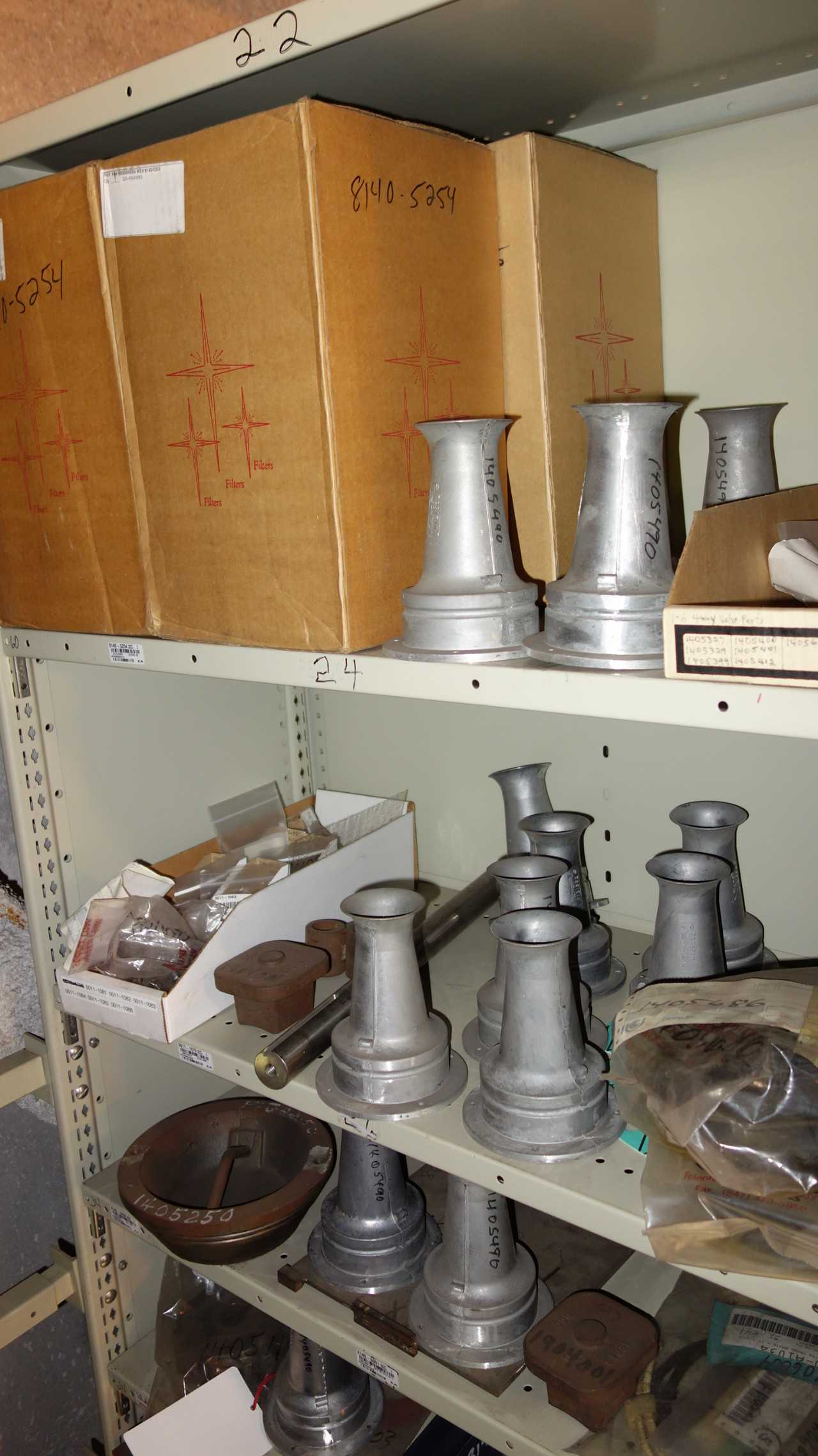 CONTENTS OF 3 SHELF COLUMNS, ASSORTED MRO - SHELVING