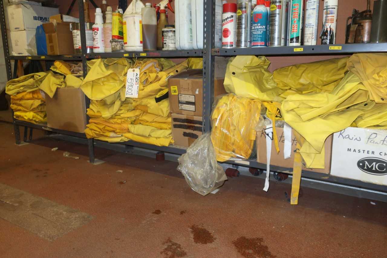 LOT OF ASSORTED RAIN GEAR - SAFETY SWITCH