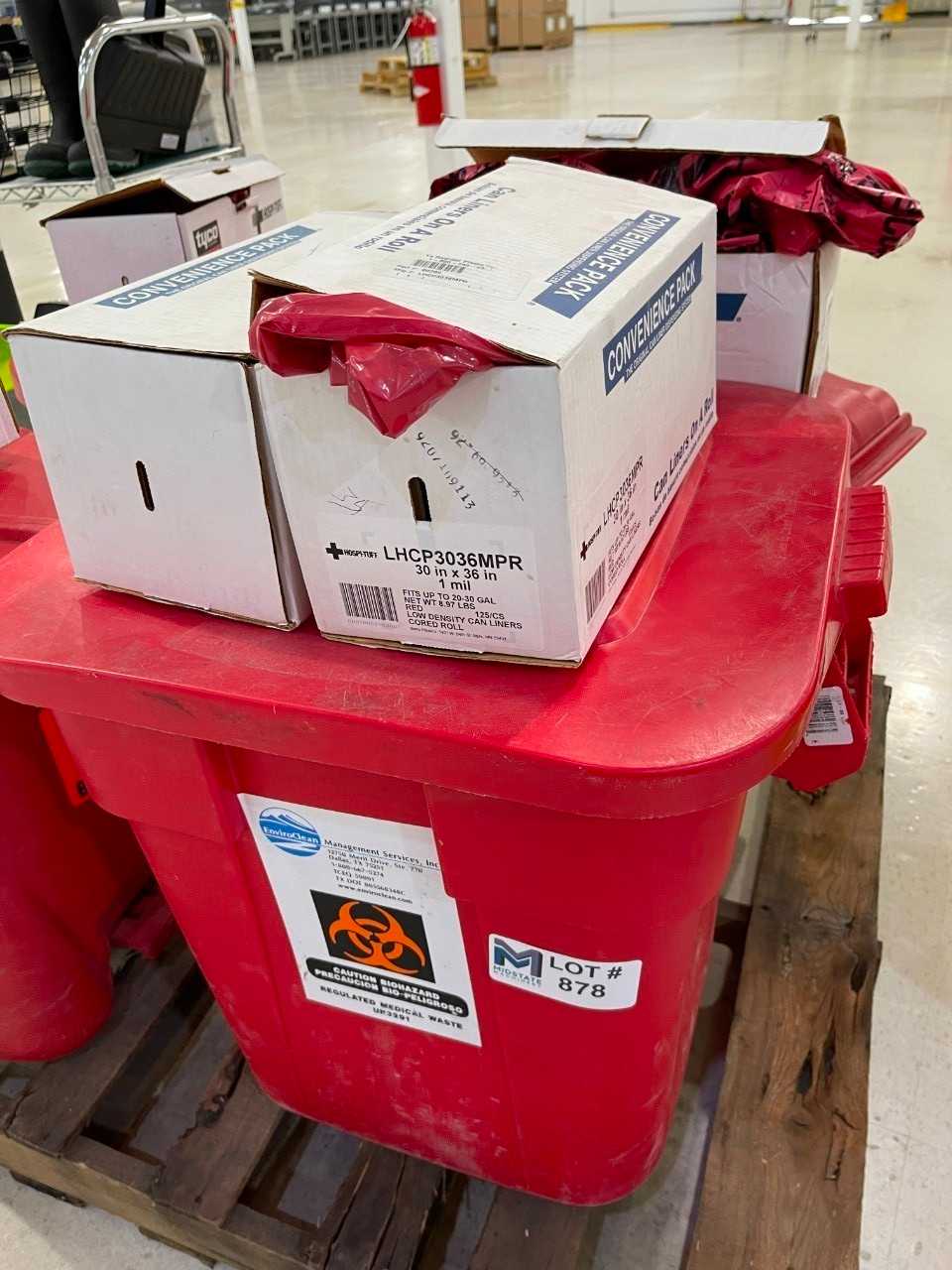 Biohazard Waste Can with Liners - WASTE BINS