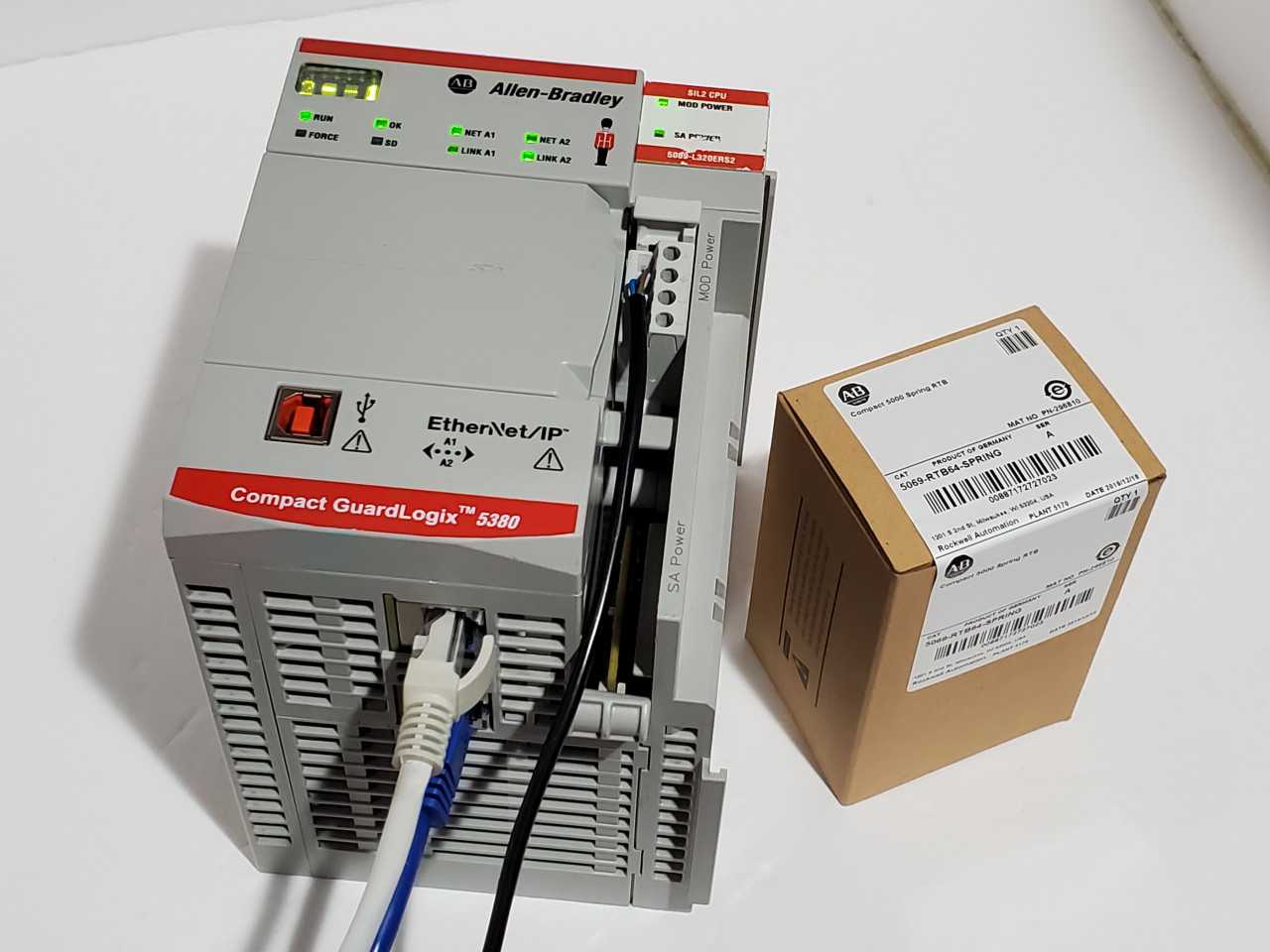 Allen Bradley CompactLogix 5069-L320ERS2 Plus Brand new 5069-RTB64 Spring - AUTOMATION & CONTROLS