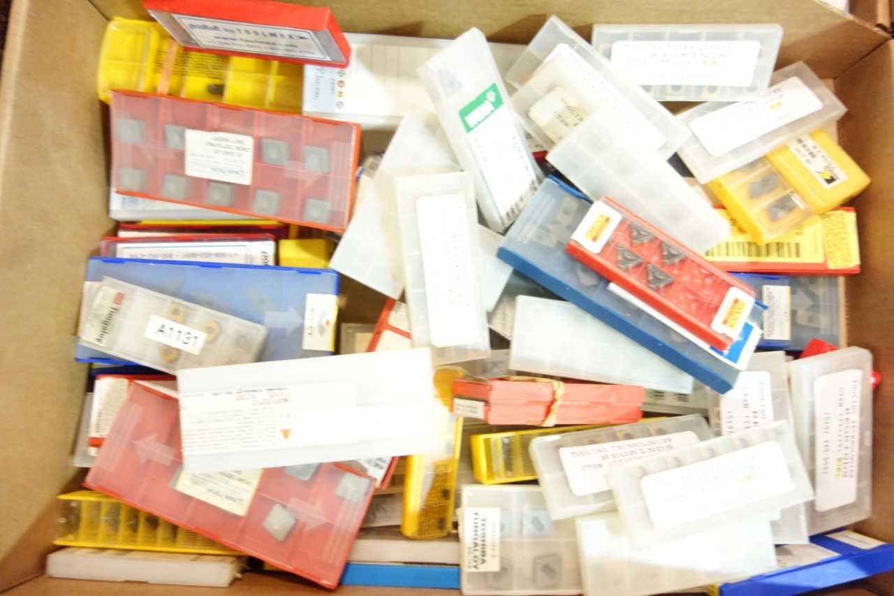 1 LOT OF CARBIDE INSERTS- KOMET, SANDVIK, TOSHIBA, TUGALOY, WIDIA, TOOLMEX, BAR-TECH - MACHINE TOOLING