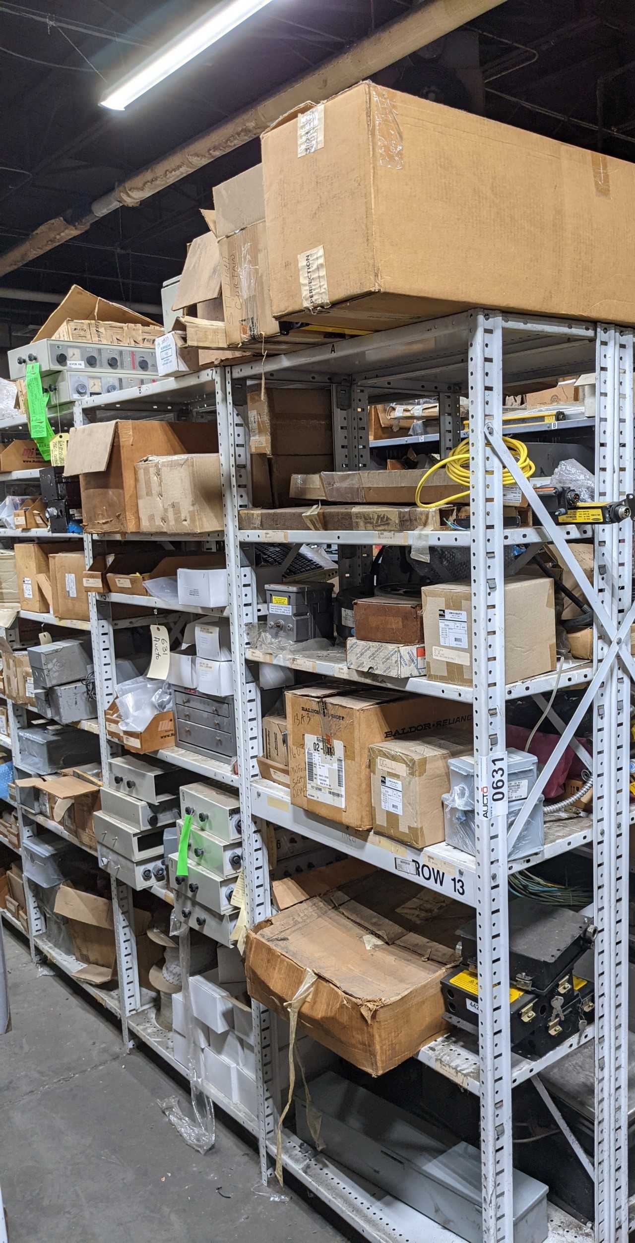 CONTENTS OF 3 SHELVES MRO , ELECTRICAL TRANSFORMERS , ITW GEMMA CONTROLLERS - MISCELLANEOUS