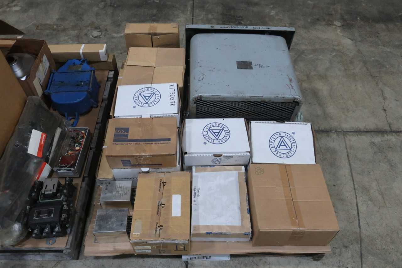 2 PALLETS OF ASSORTED ELECTRICAL - ELECTRICAL COMPONENTS