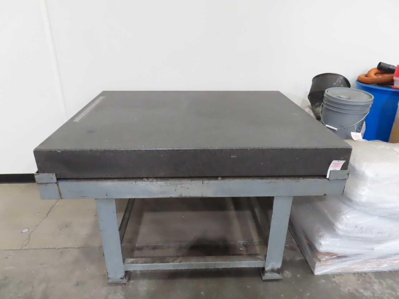 60" X 48" X 10" granite surface plate and stand - MACHINING ACCESSORIES & TOOLING