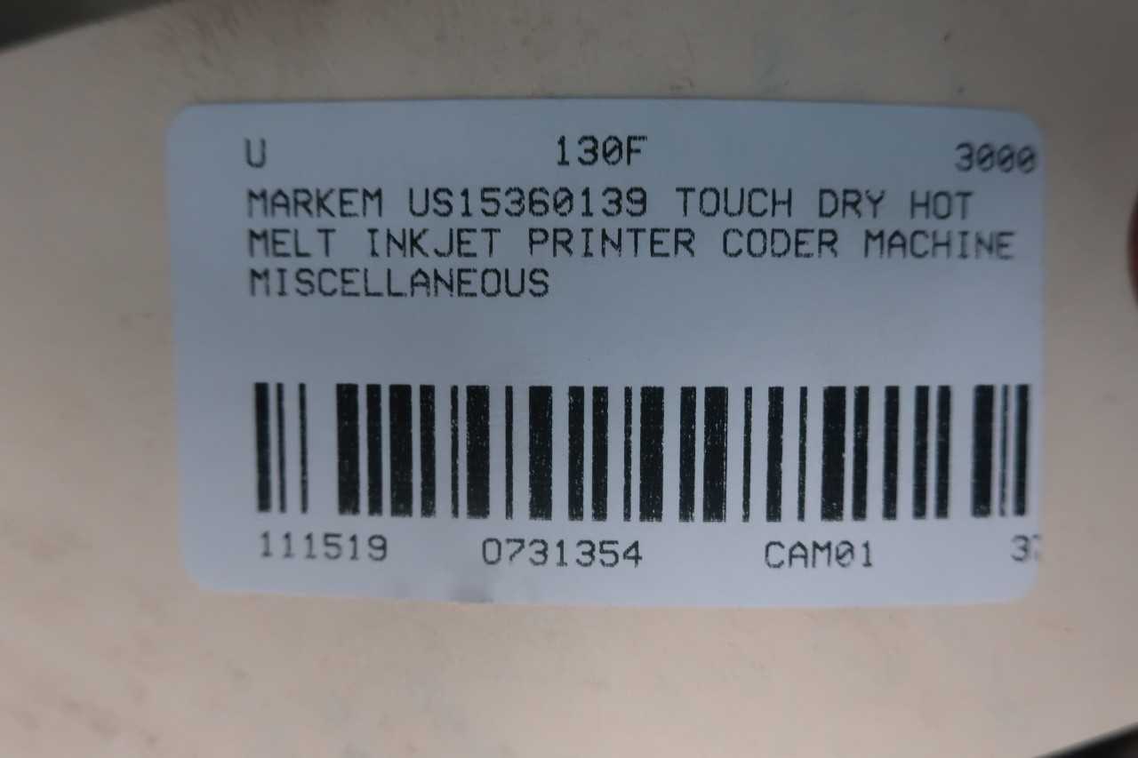 MARKEM 5200 TOUCH DRY HOT MELT INKJET PRINTER CODER MACHINE MISCELLANEOUS - PACKAGING