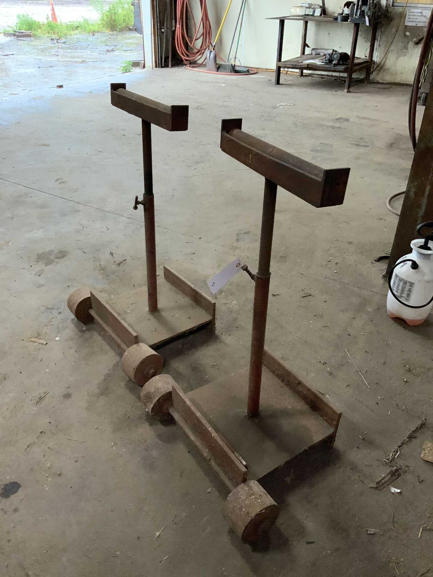 QTY 2- ROLLER STANDS - MATERIAL HANDLERS