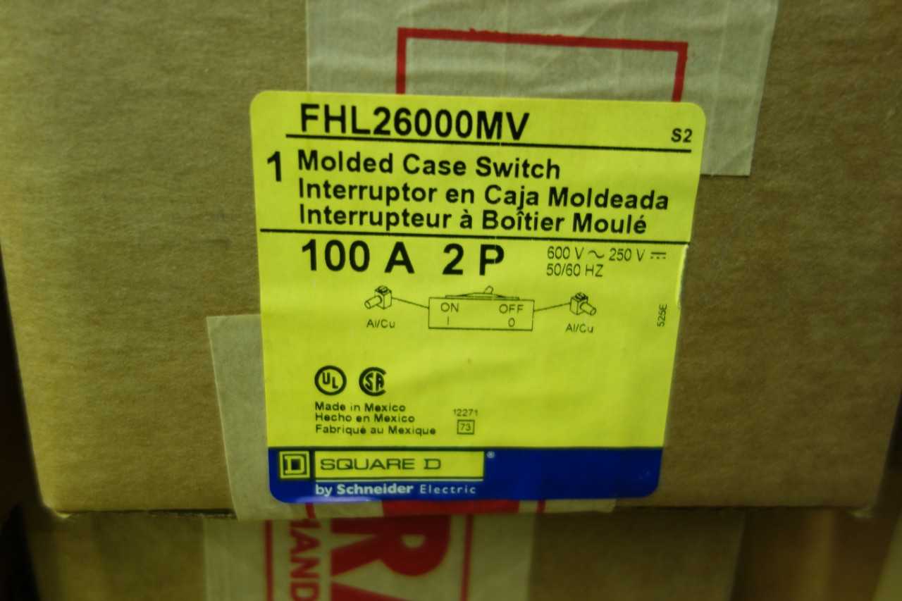 LOT OF 24 NEW IN BOX SQUARE D FHL2600MV MOLDED CASE SWITCHES - ELECTRICAL COMPONENTS