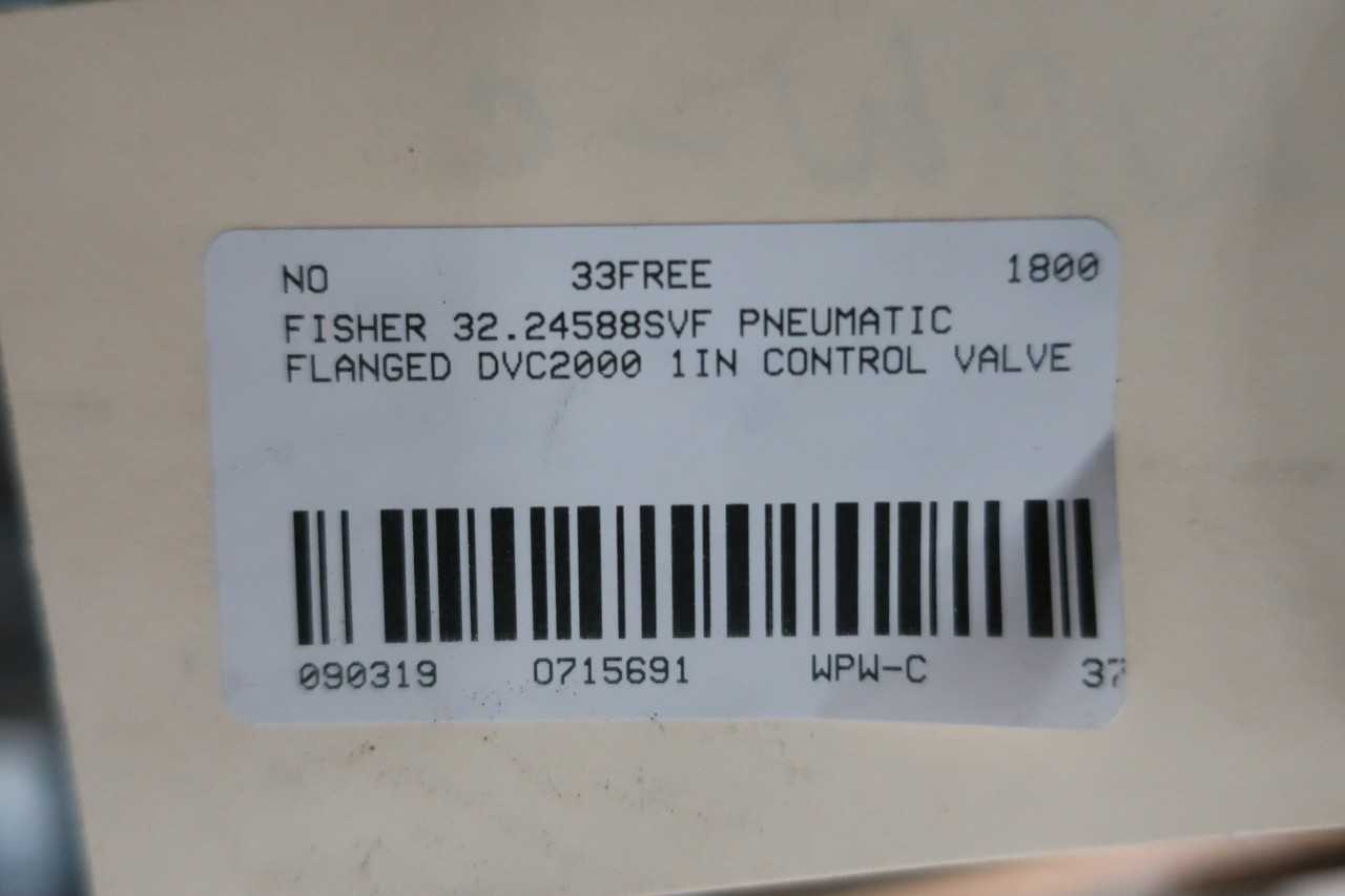 FISHER 32.24588SVF PNEUMATIC FLANGED DVC2000 1IN CONTROL VALVE - CONTROL VALVE