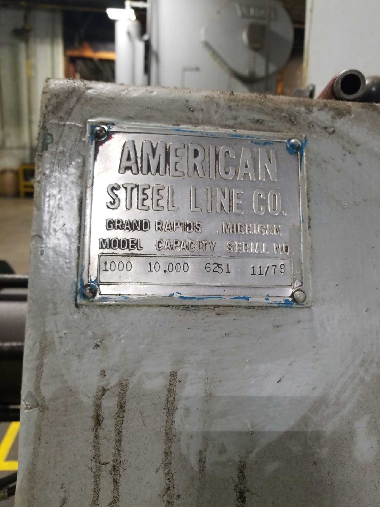 American Steel Line Co Model 1000 Straightener Wrapper Coil Machine Assembly - COIL STRAIGHTENERS
