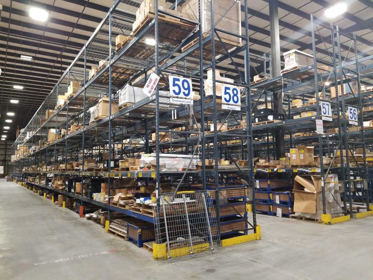 12 ROWS OF PALLET RACKINGS - MISCELLANEOUS