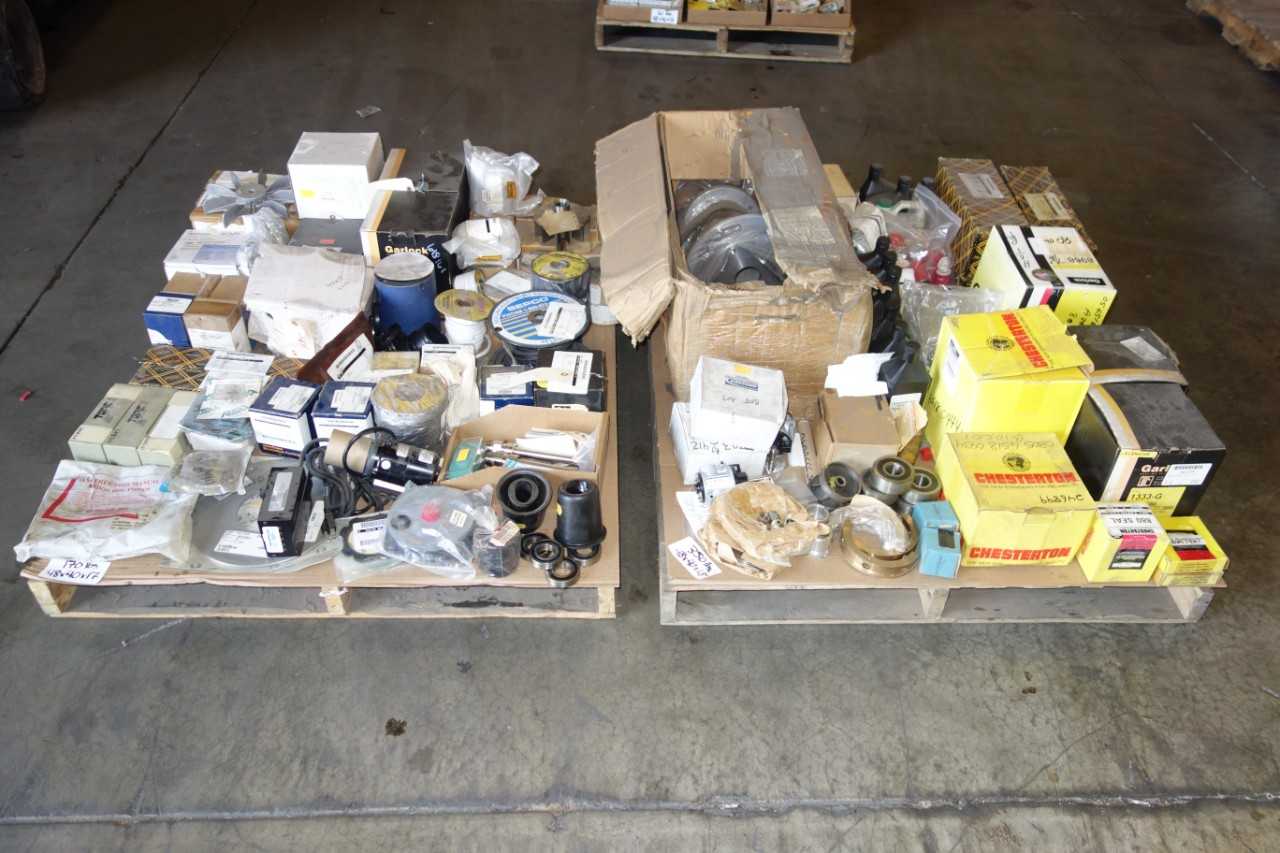 2 PALLETS OF PUMP REPLACEMENT PARTS, PACKING, IMPELLORS, OIL, BEARINGS - PUMPS