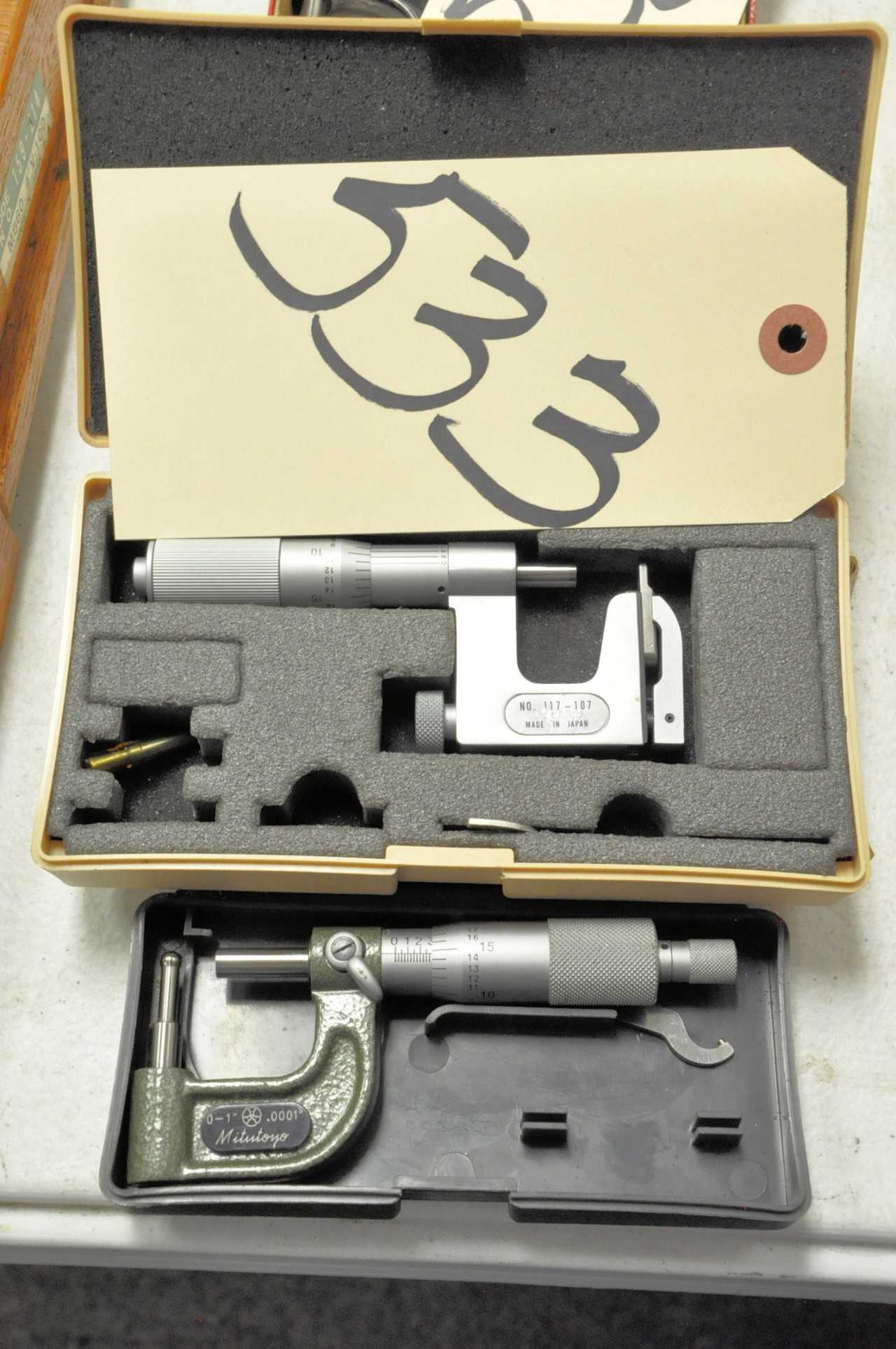 Lot-(2) Mitutoyo 0 - 1" Micrometers - ELECTRIC POWER TOOLS