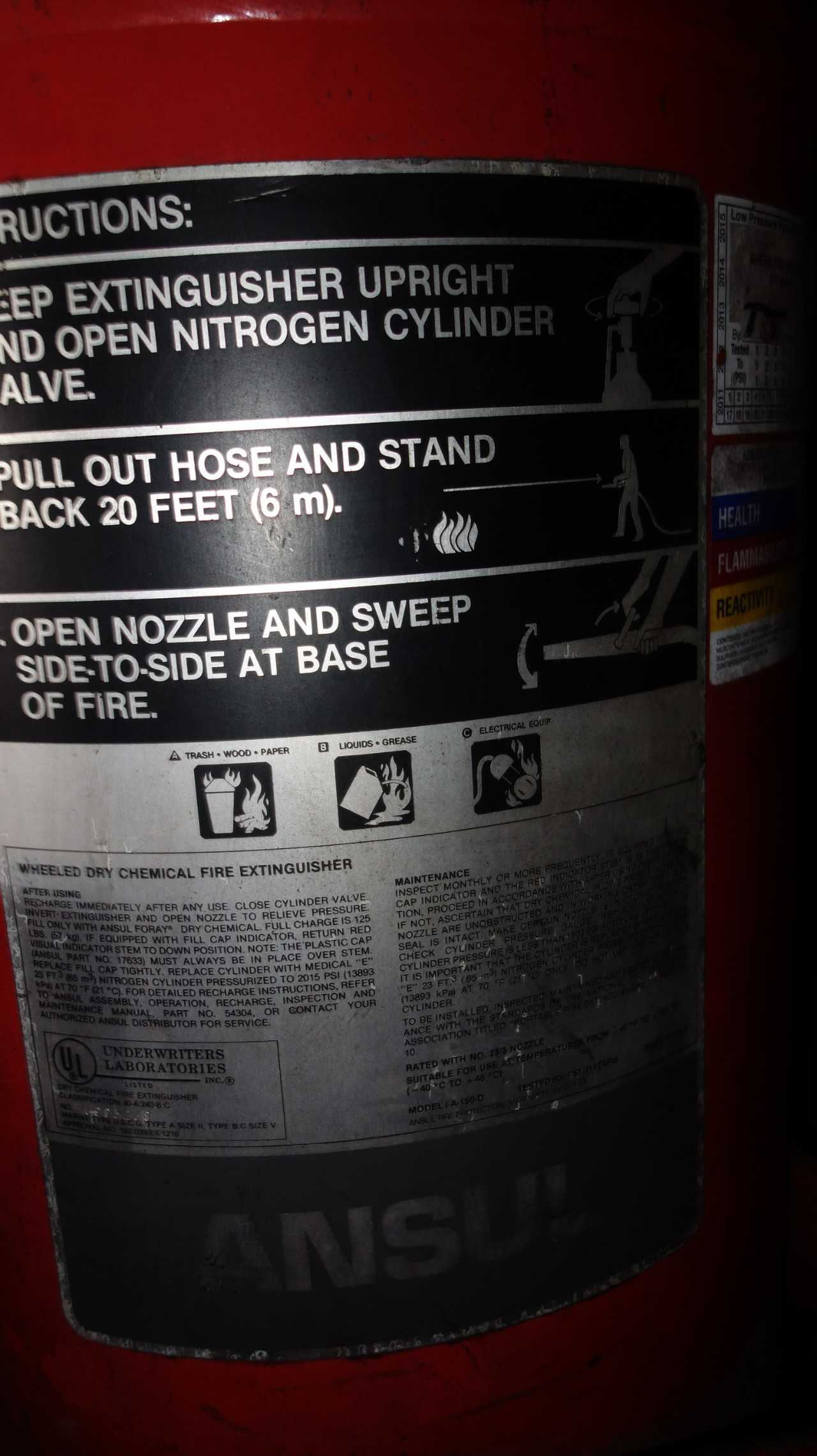 LOT OF 9 ANSUL DRY CHEMICAL FIRE EXTINGUISHERS - SAFETY EQUIPMENT