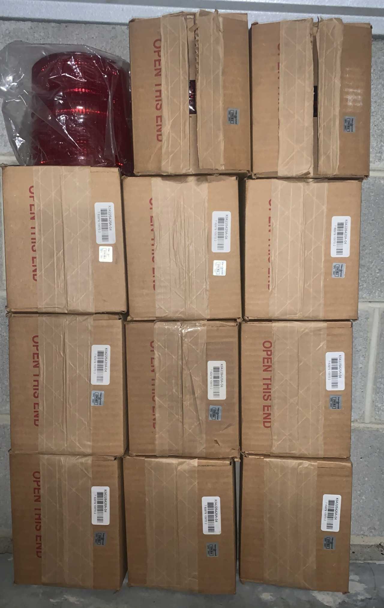 New - Lot of 12 - Federal Signal K8422B428A-04 Red Strobe Light Covers - LIGHTING