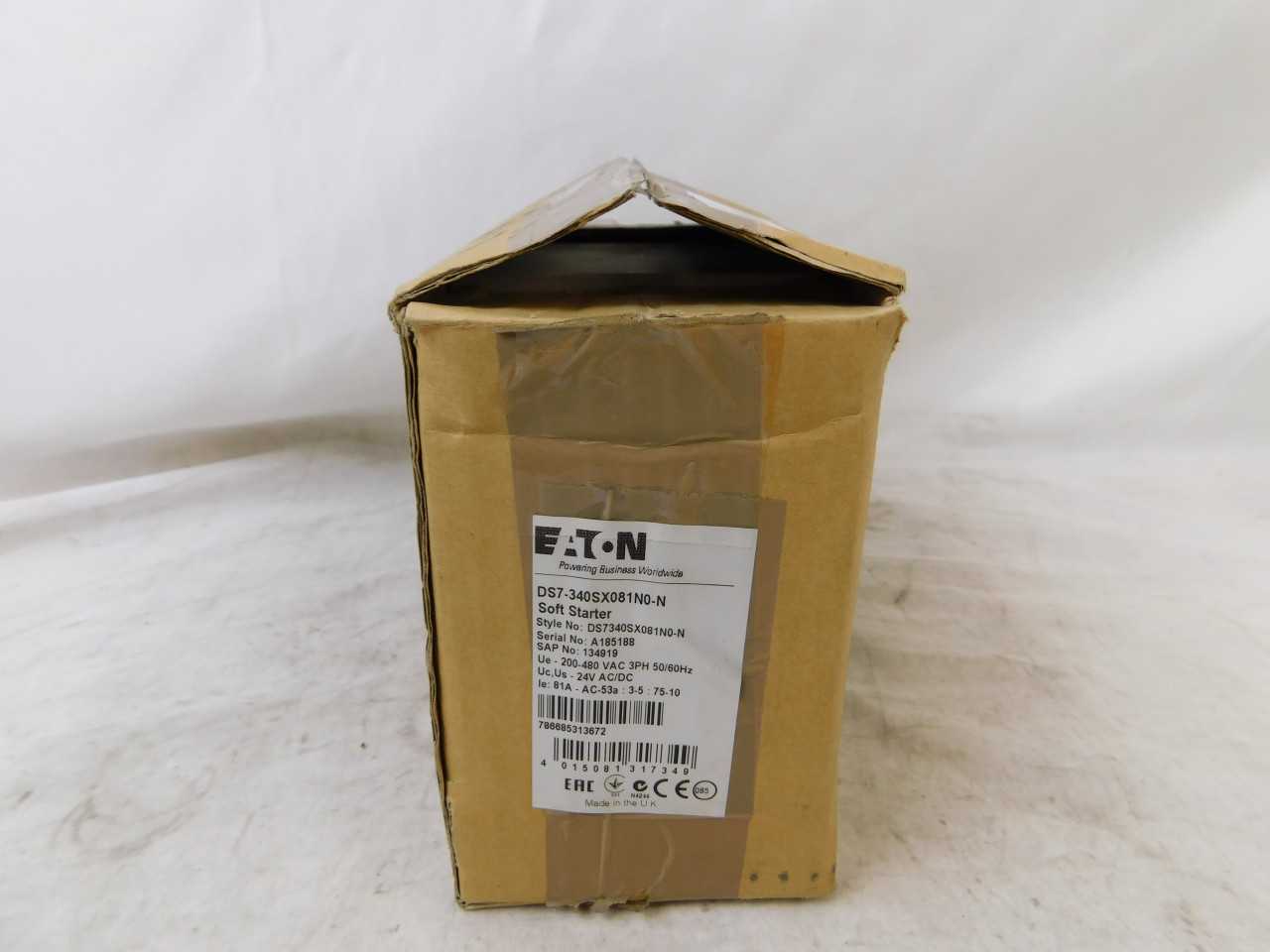 (1) Eaton DS7-340SX081N0-N Soft Starter 24VAC 50/60Hz 2 - MOTOR STARTERS (1) Eaton DS7-340SX081N0-N Soft Starter 24VAC 50/60Hz 2 - MOTOR STARTERS