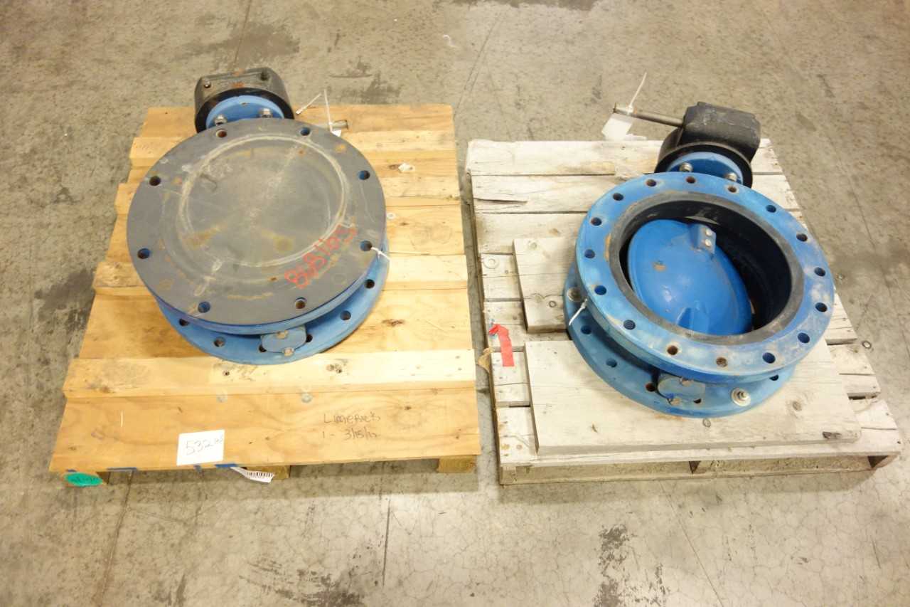 LOT OF 2 GA INDUSTRIES/VAG USA BUTTERFLY 16" VALVE - VALVES