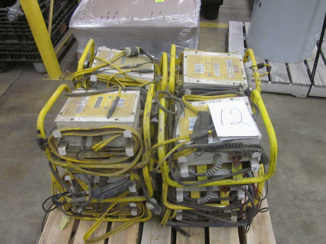 Lot of 12 Central Plastics Electrofusion Processors in Protective Racks - ELECTRIC POWER TOOLS