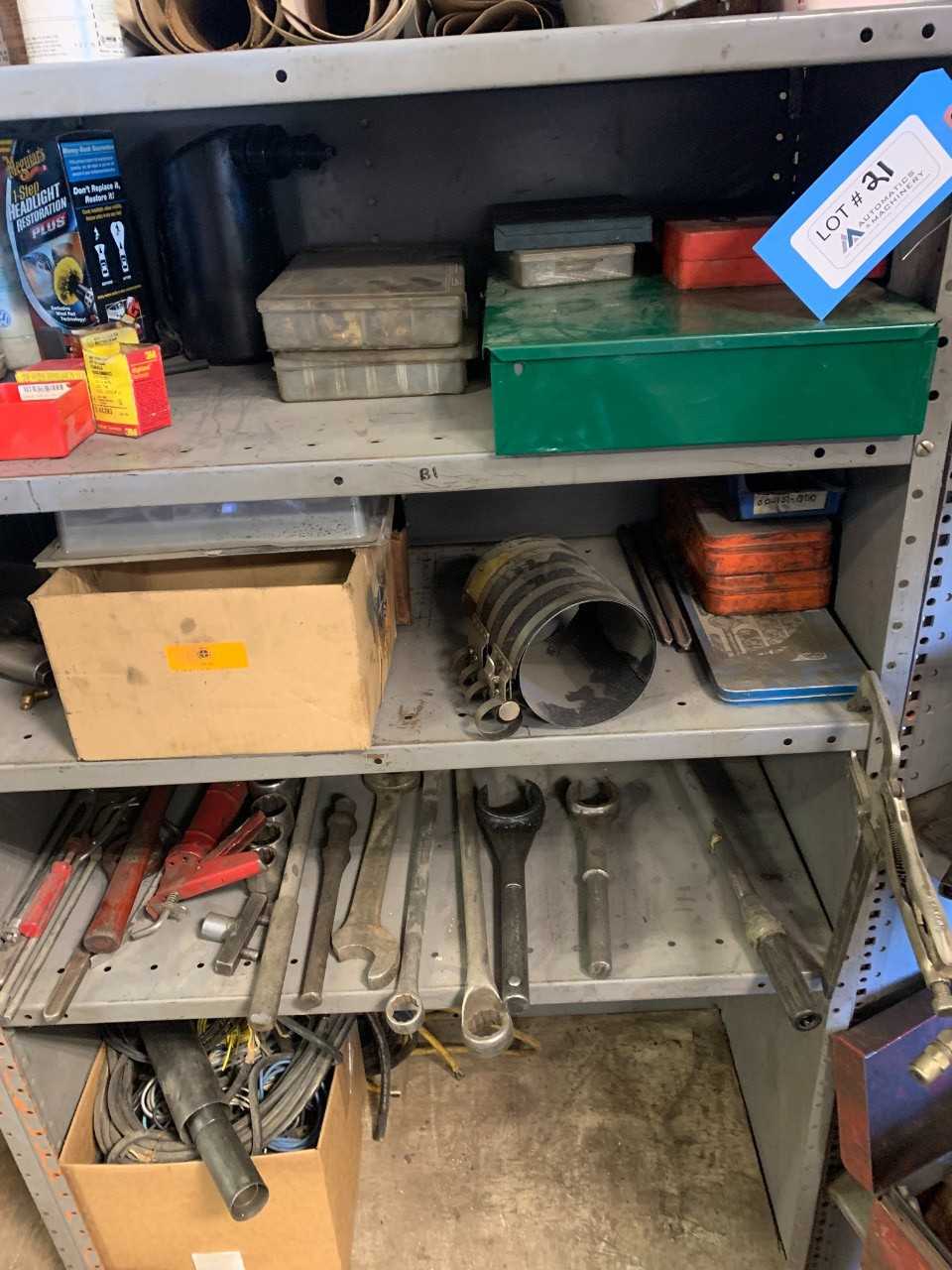 Metal Shelving unit W/ contents - SHELVING