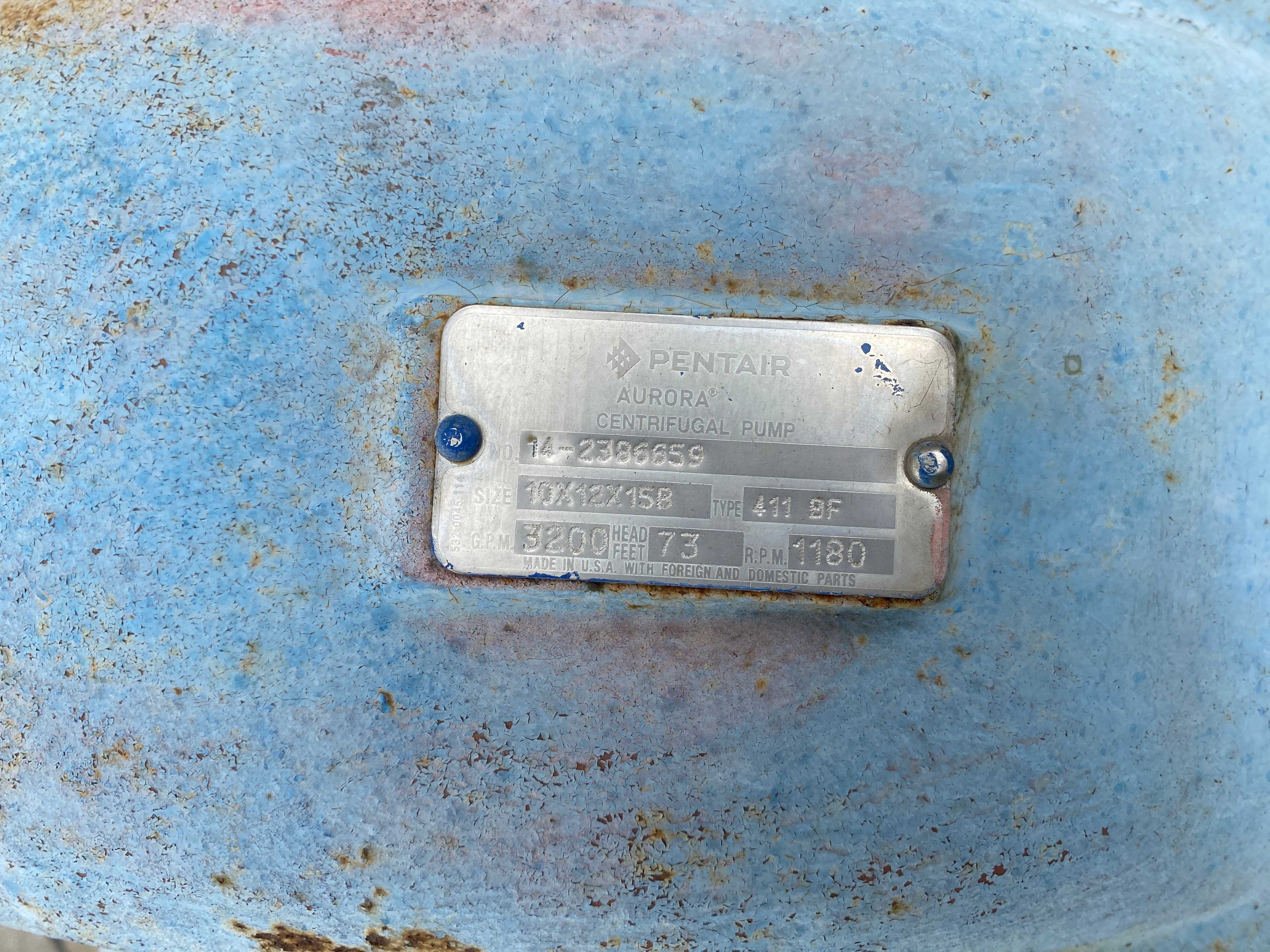 2001 Pentair Aurora Centrifugal Pump - CENTRIFUGAL PUMP