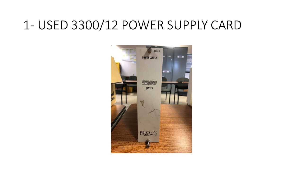 Indirect Material List of Bently Nevada 3300 Cards - AUTOMATION & CONTROLS