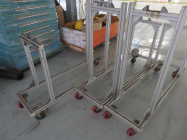 Aluminum Carts on Wheels (3) lot - MISCELLANEOUS