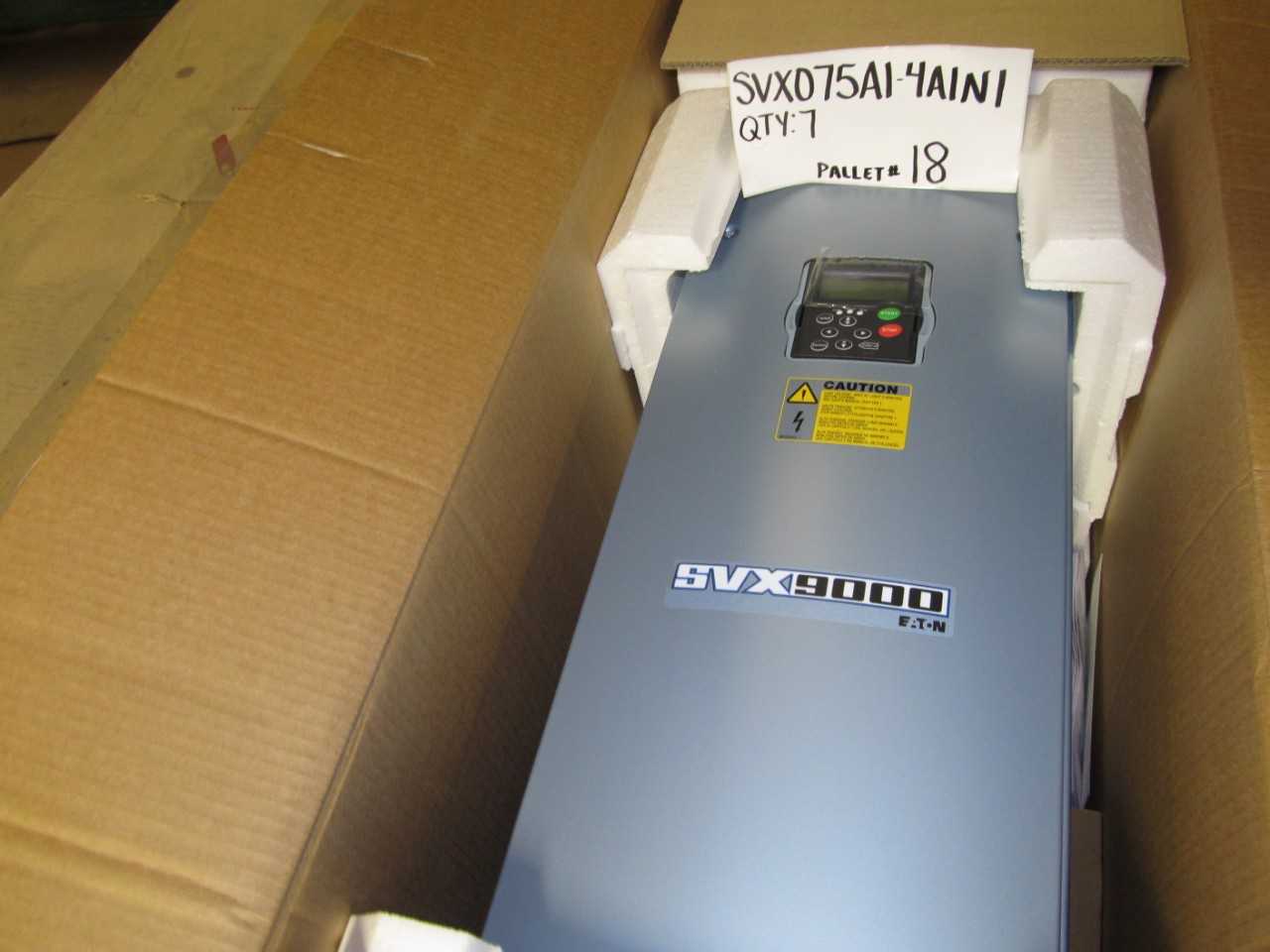 Lot of Eaton SVX075A1-4A1N1 Frequency Drive - MOTOR DRIVES