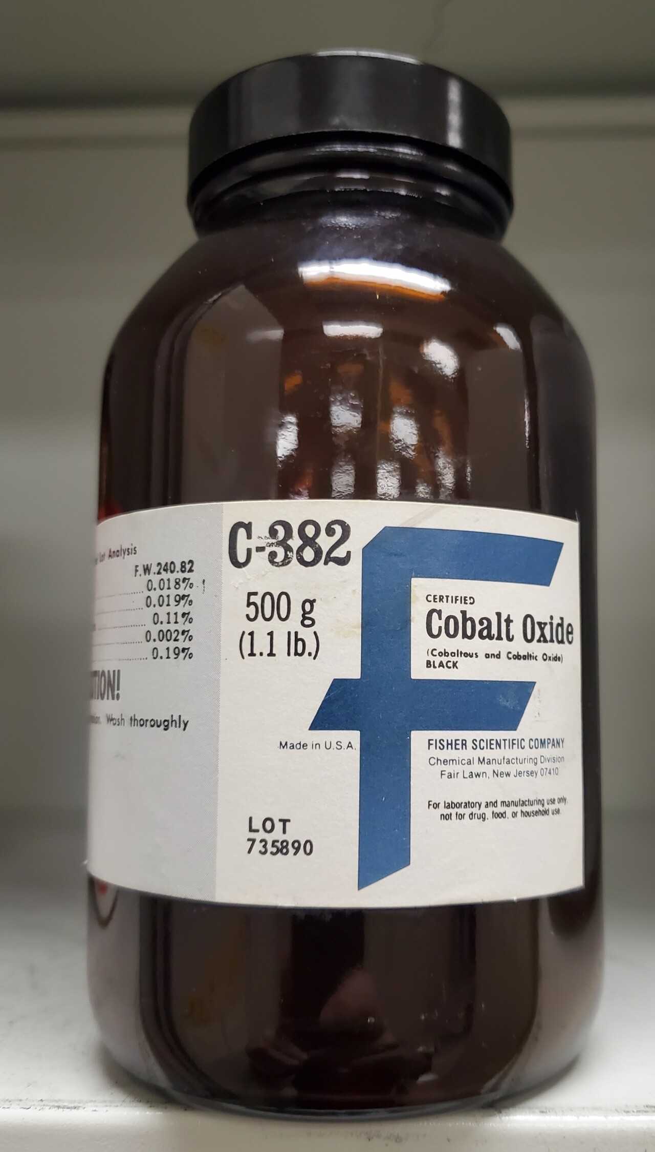 Cobalt Oxide - 1 pound - COIL HANDLING MACHINE Cobalt Oxide - 1 pound - COIL HANDLING MACHINE