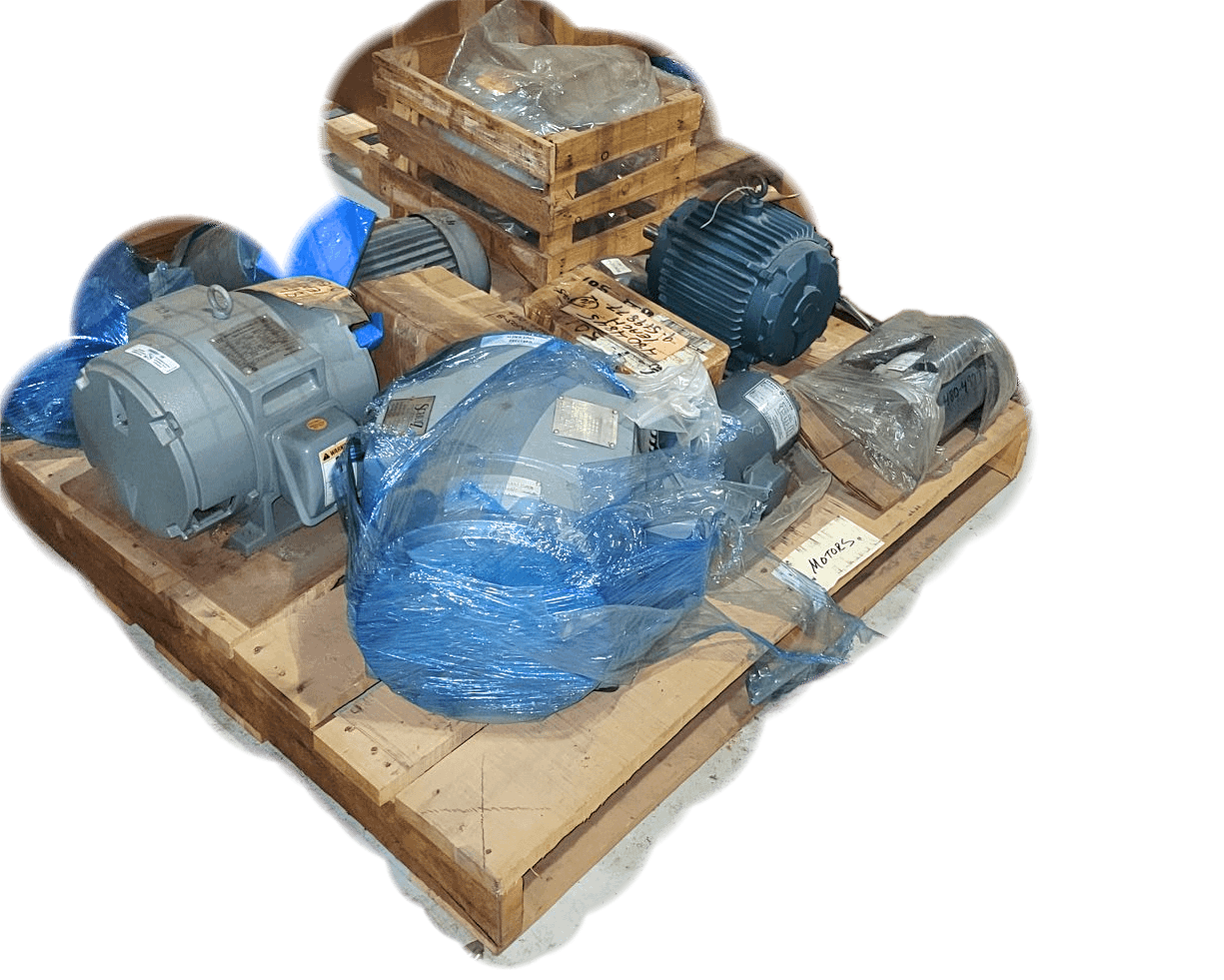 BULK LOT OF MOTORS QTY 3 PALLETS - ELECTRIC MOTORS