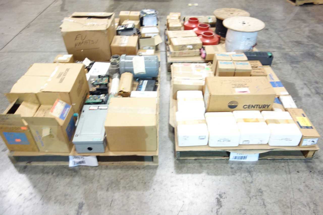 4 PALLETS OF ASSORTED ELECTRICAL - ELECTRICAL COMPONENTS