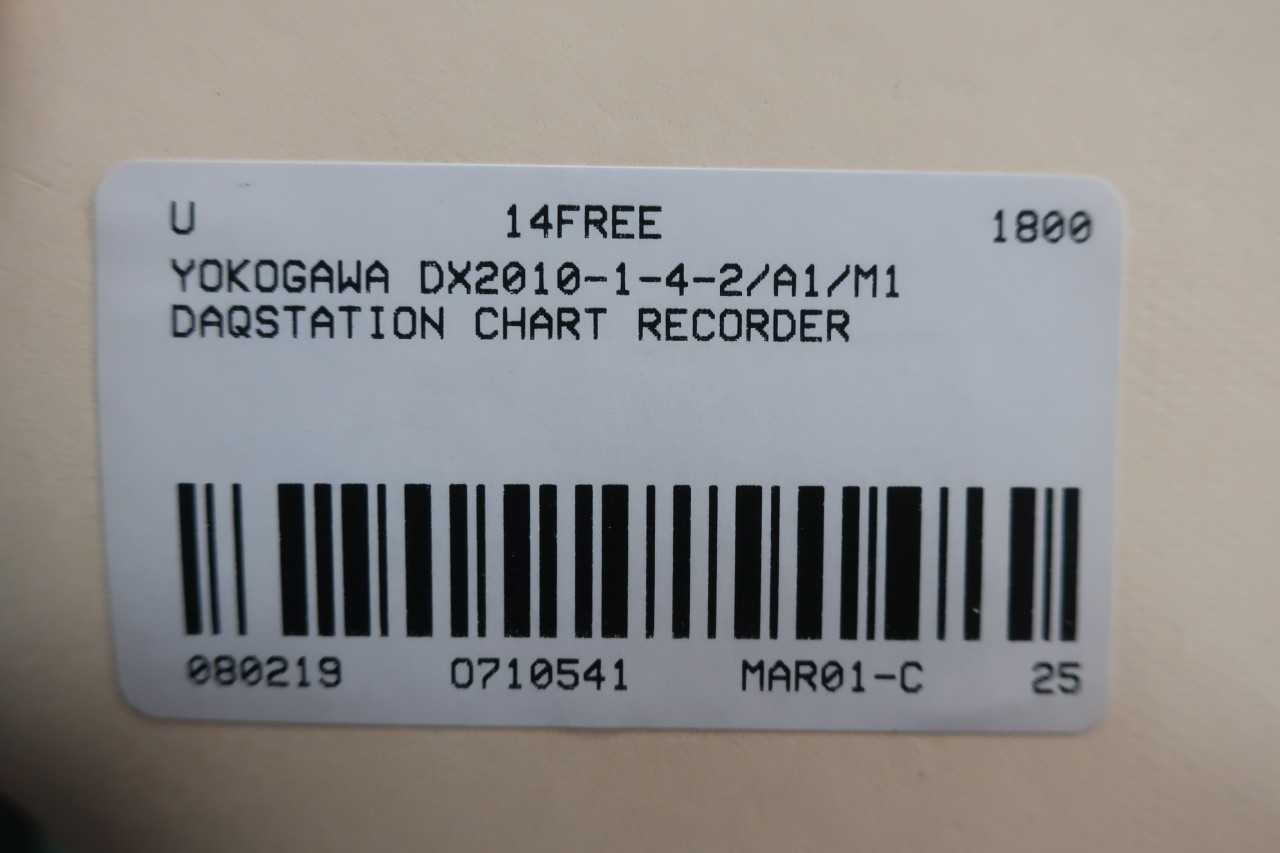 YOKOGAWA DX2010-1-4-2/A1/M1 DAQSTATION CHART RECORDER - INDUSTRIAL PARTS