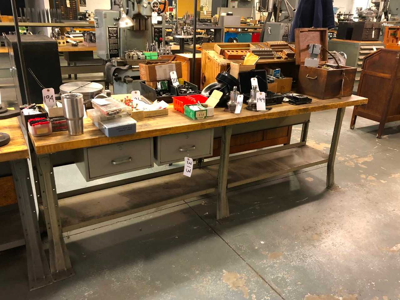30" x 8' 2 draw Mapletop Work Bench - PLANT & FACILITY