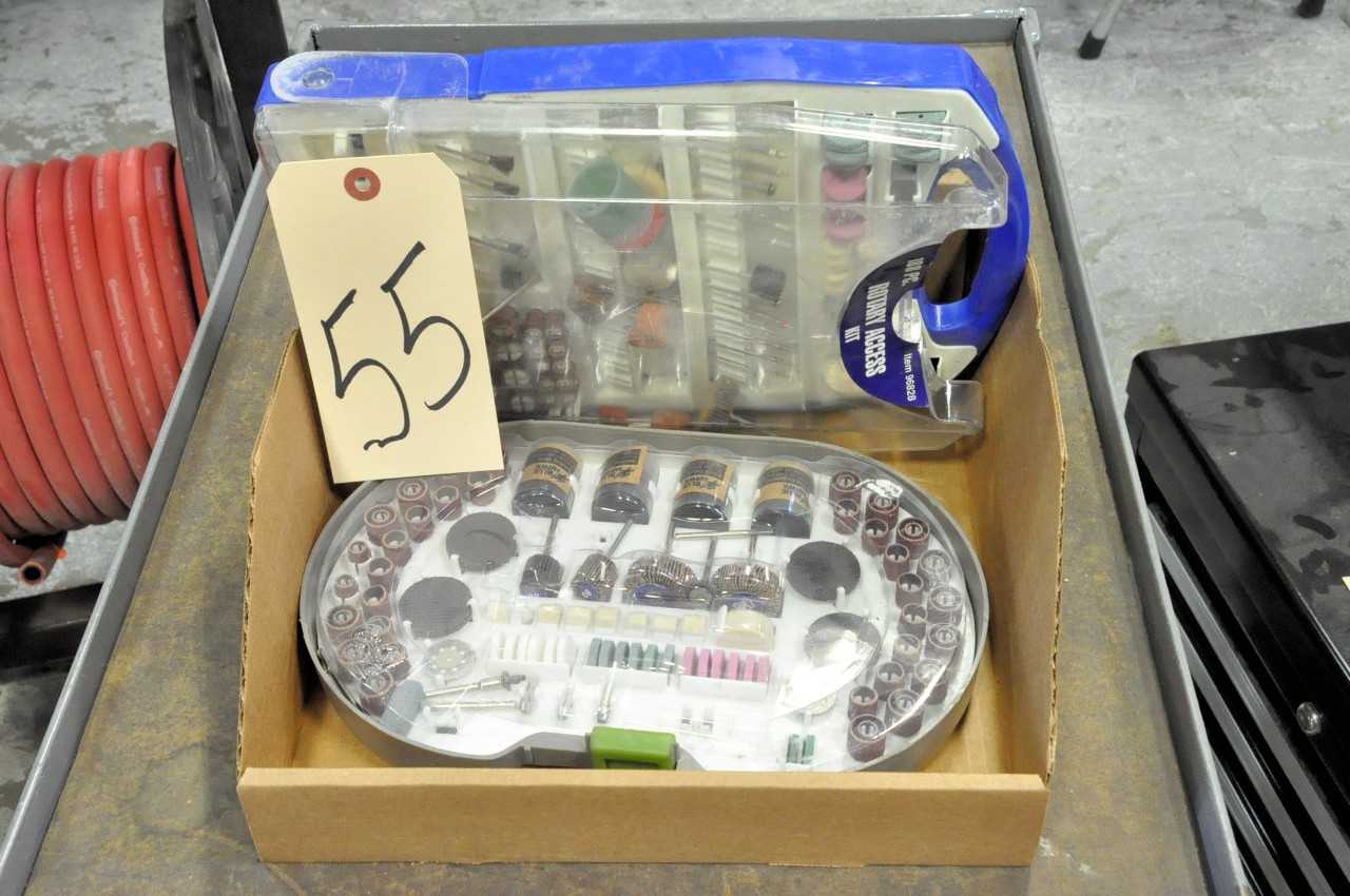 Lot-(2) Rotary Tool Sanding and Grinding Supply Kits in (1) Box - ELECTRIC POWER TOOLS