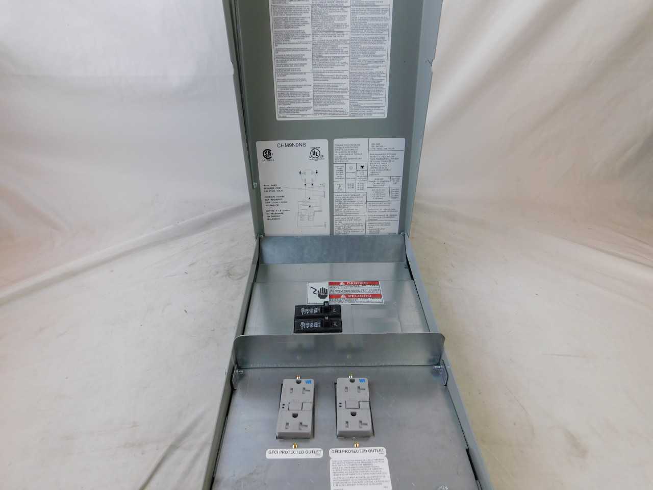 Quantity of 2 New Surplus Eaton CHM9N9NS Power Outlet Panel Ring-Type 125A 120V - ELECTRICAL COMPONENTS