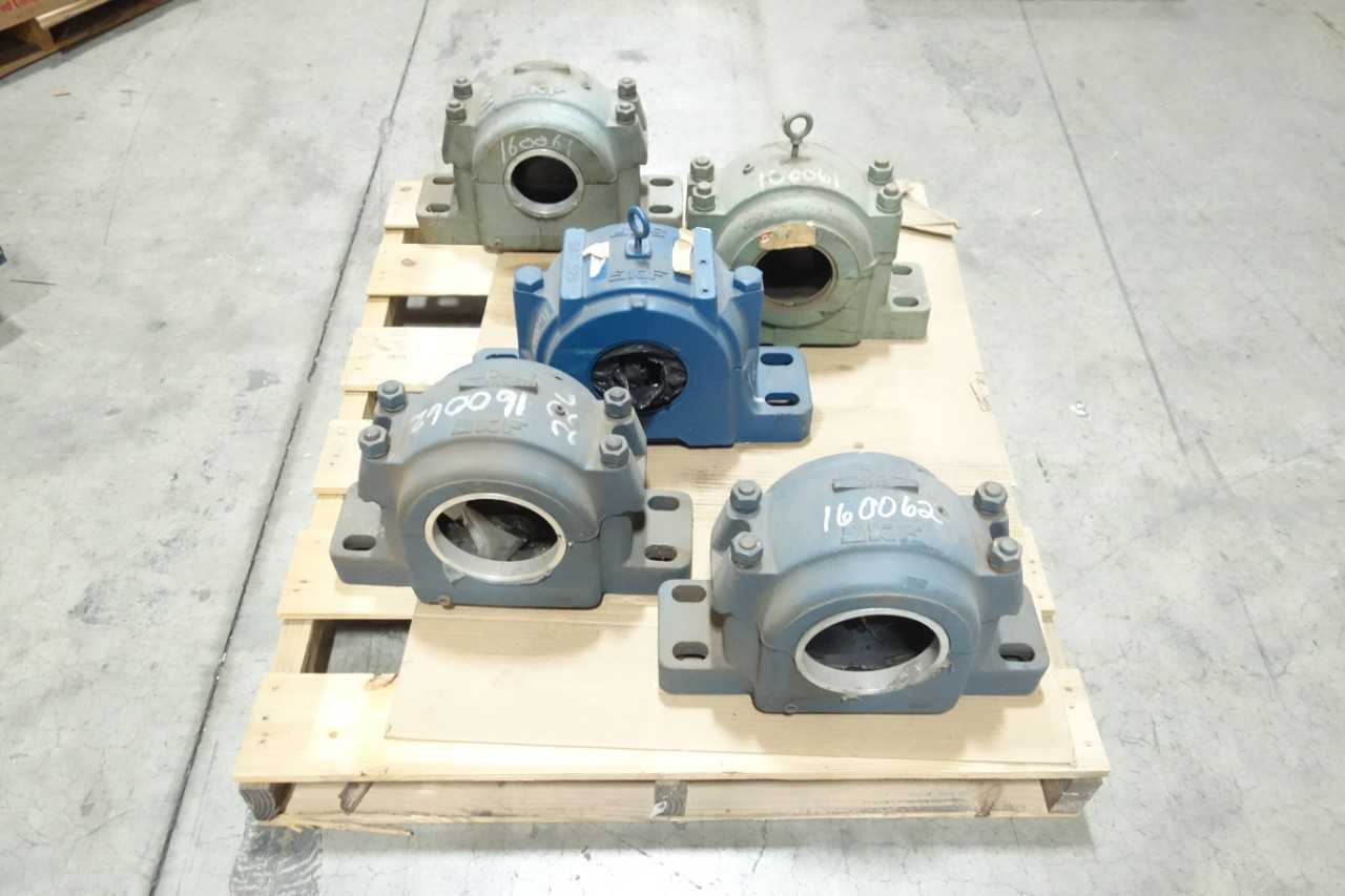 LOT OF 5 ASSORTED PILLOW BLOCK BEARING HOUSINGS - BEARINGS