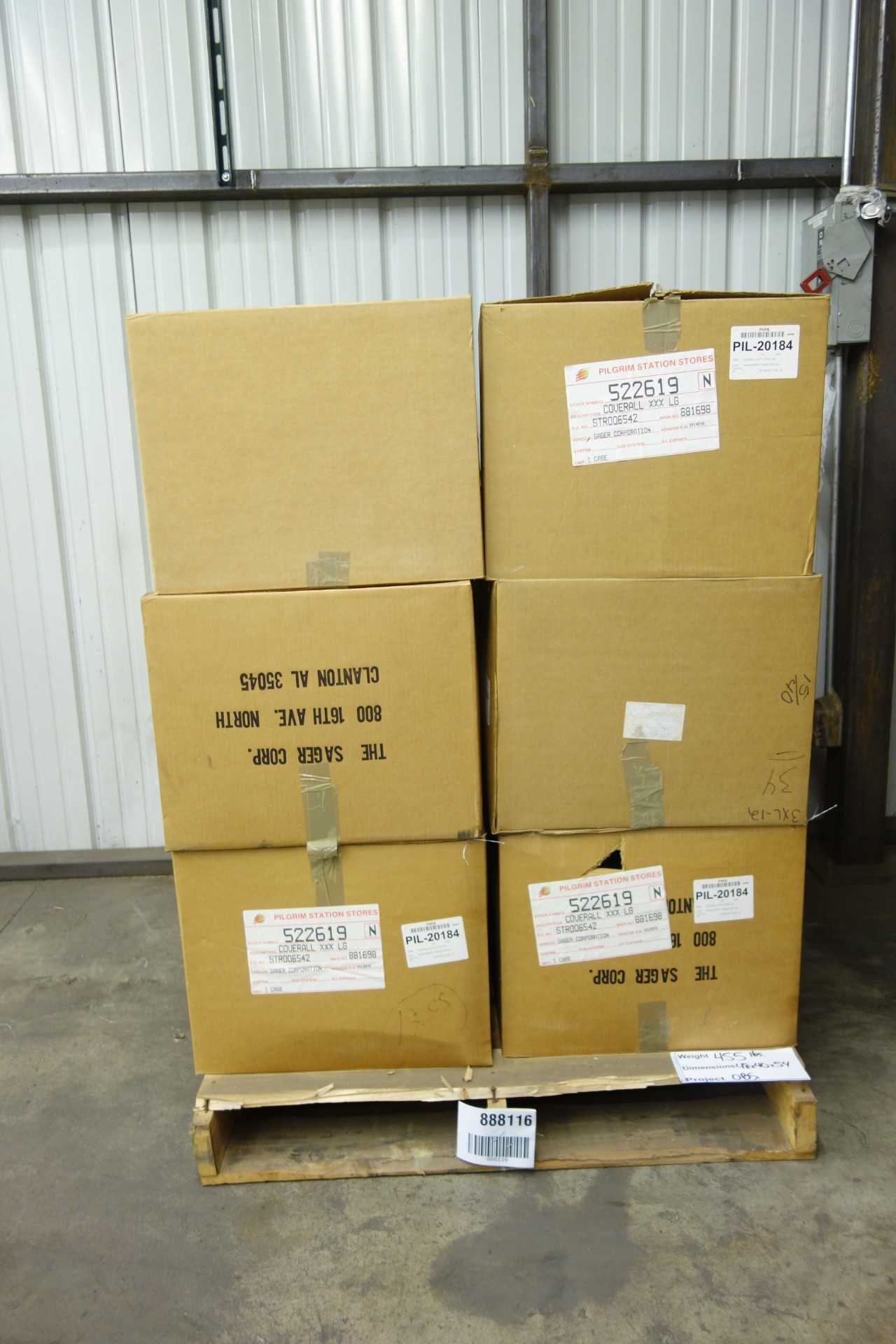 PALLET OF SAGER CLOTH COVERALLS - SAFETY EQUIPMENT