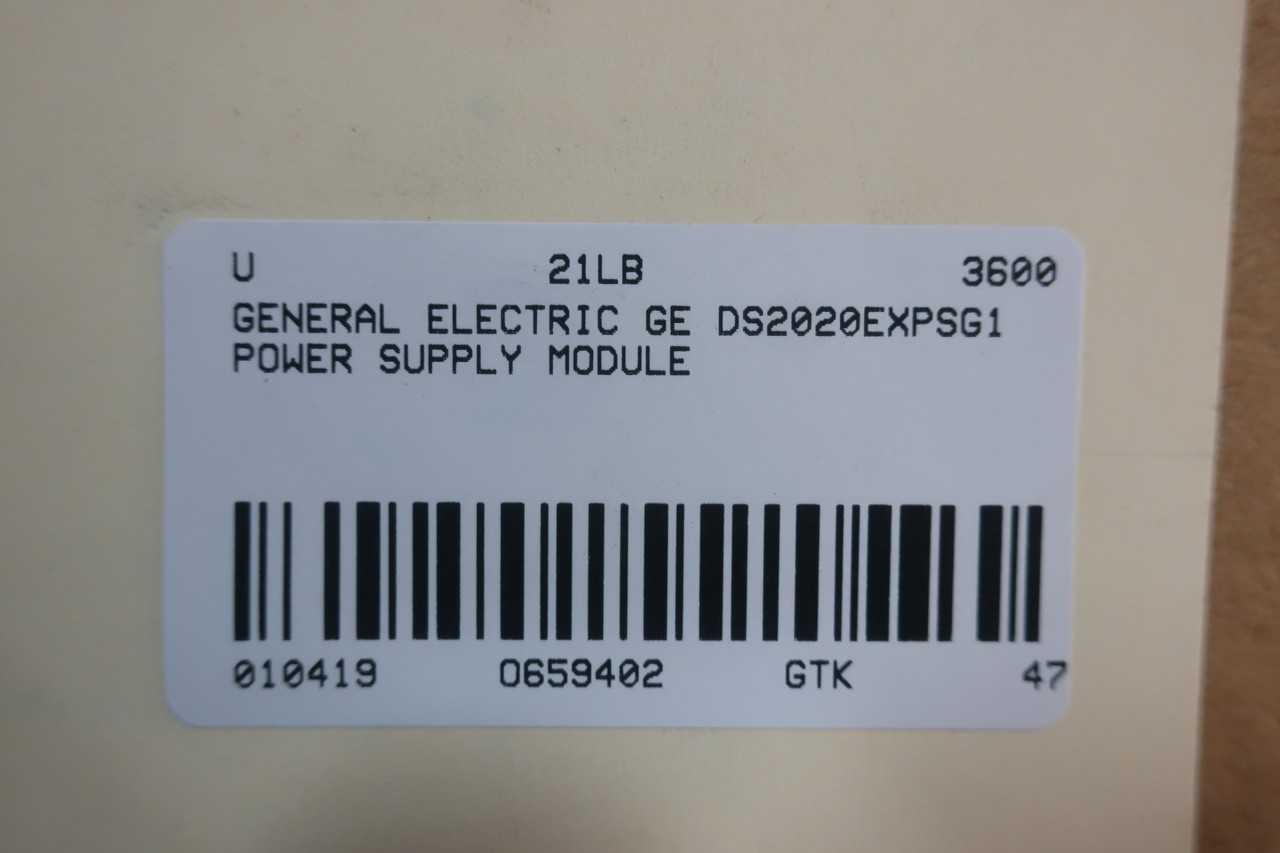 GENERAL ELECTRIC GE DS2020EXPSG1 POWER SUPPLY MODULE - AUTOMATION & CONTROLS