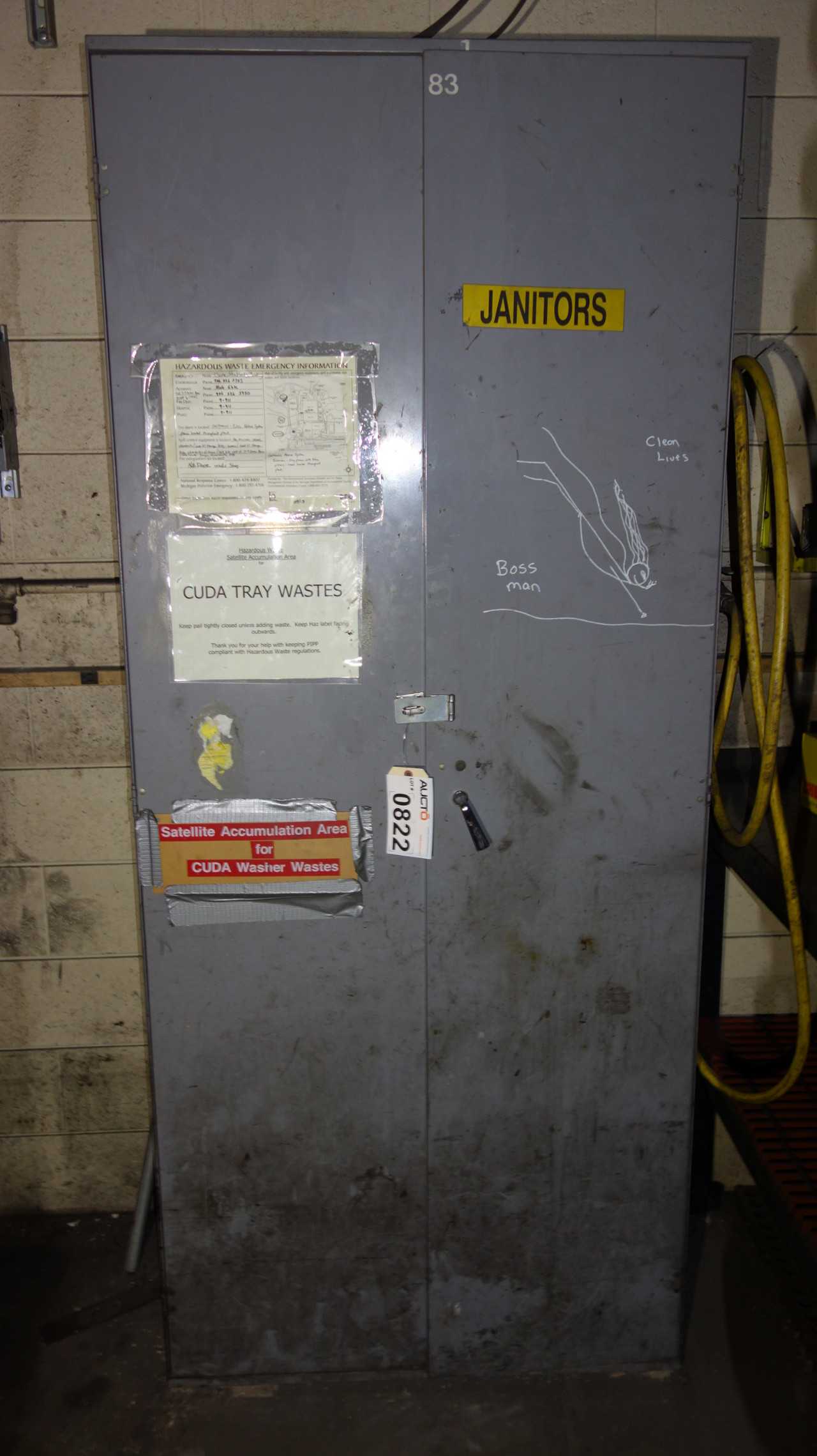 CONTENTS OF CABINET WITH SPARE PUMP PARTS - MISCELLANEOUS