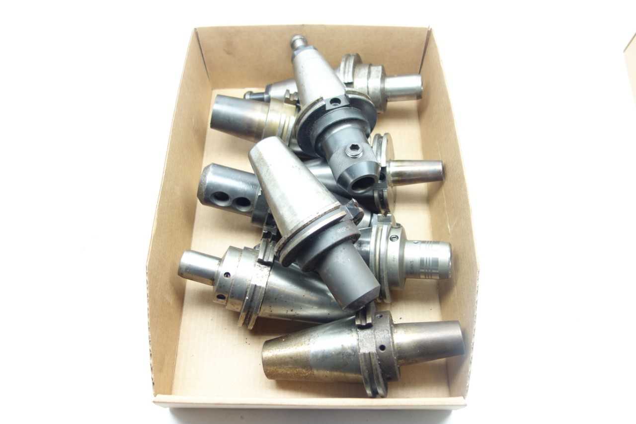 LOT OF ASSORTED CAT50 TOOL HOLDERS WITH ATTACHMENTS - TECHNIKS, SCHUNK - ELECTRIC POWER TOOLS